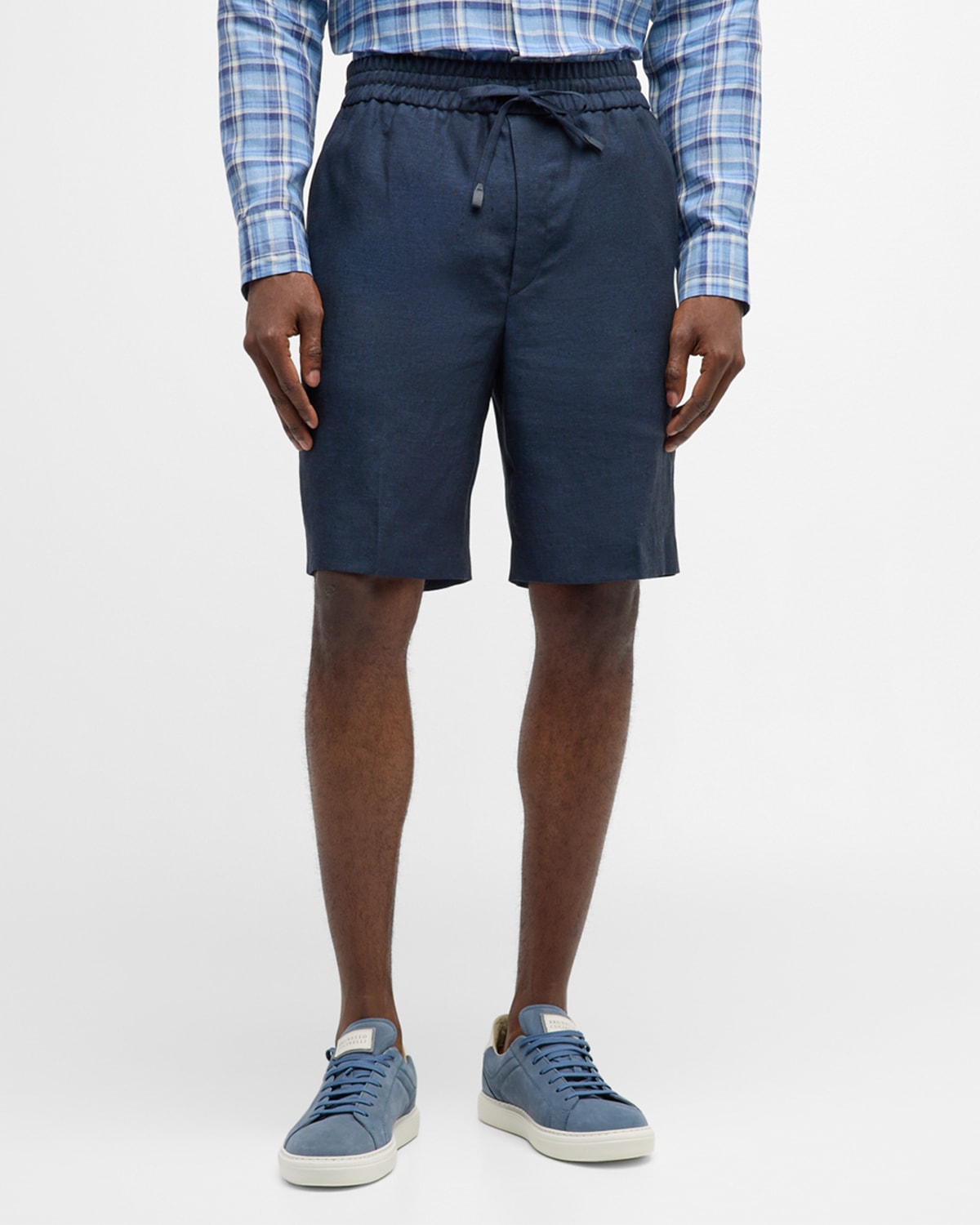 Men's Linen Pull-On Drawstring Shorts