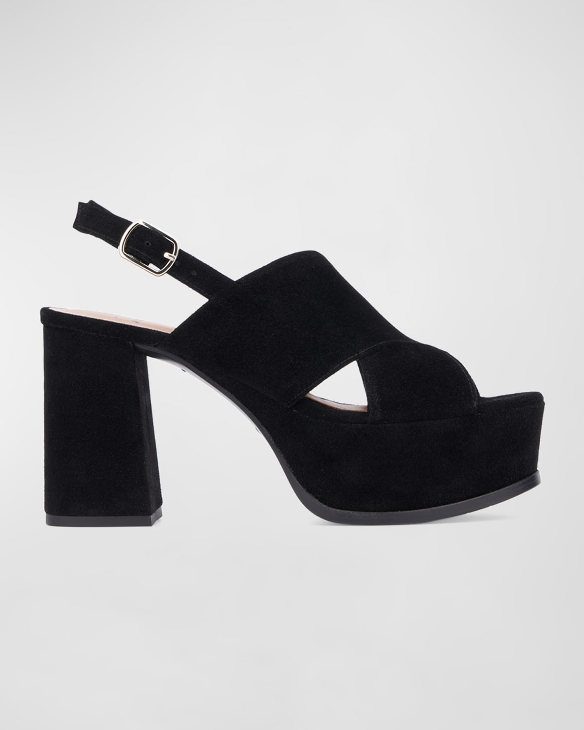 Aquatalia Nadina Platform Slingback Sandal In Black