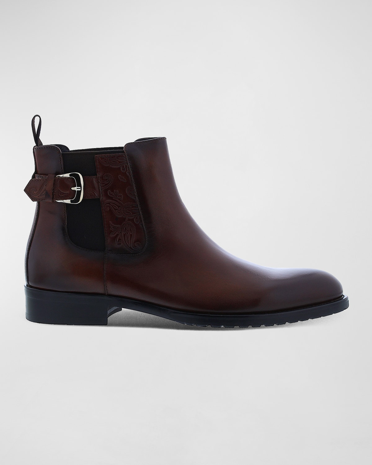 Robert Graham Men's Arno Leather Chelsea Boots In Cognac