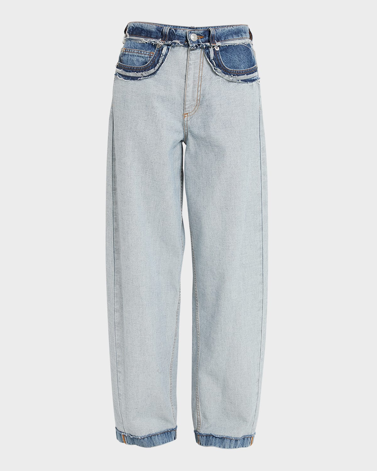 Shop Marni Low-waisted Reverse Jeans In Azure