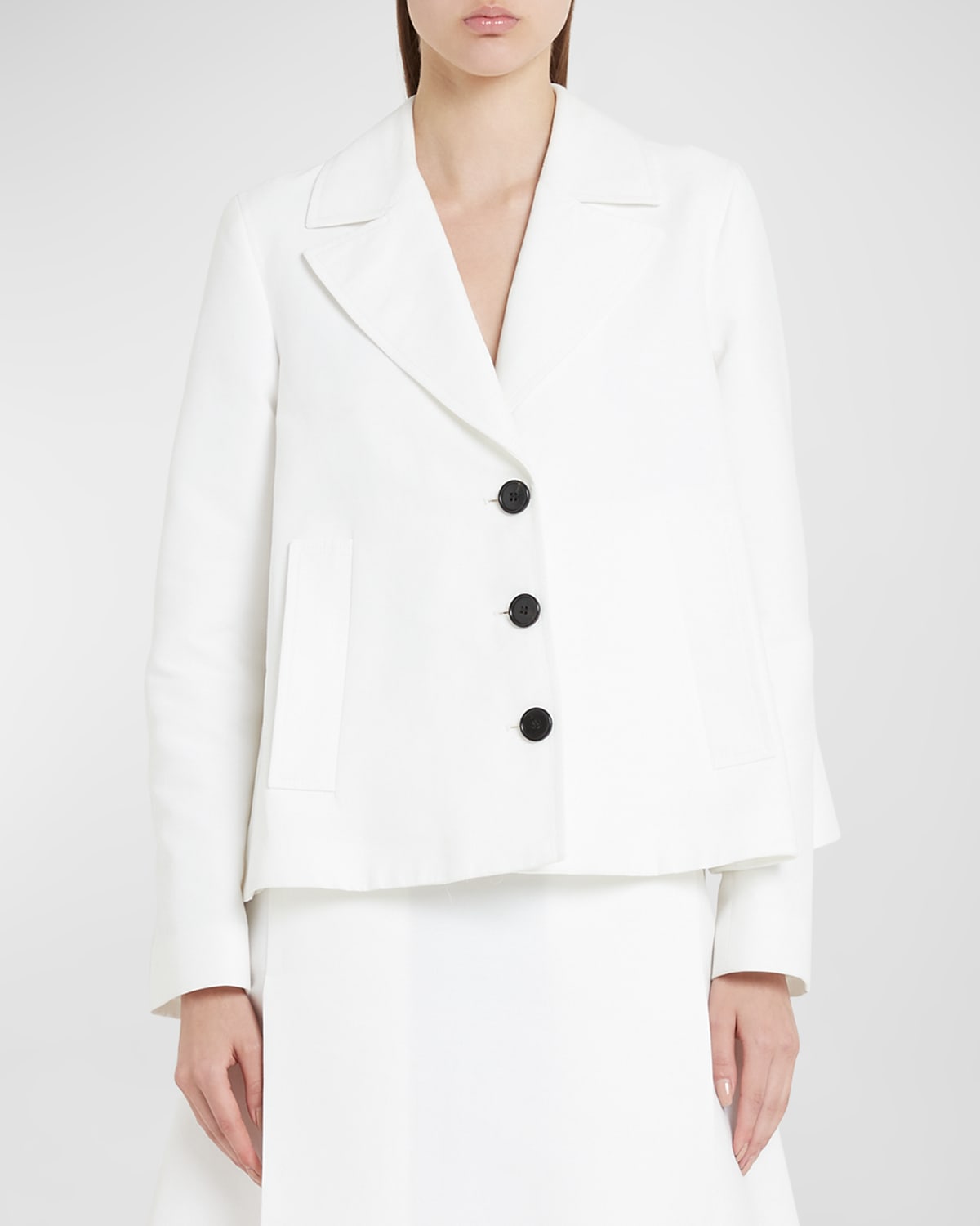 Shop Marni Short Trench Coat With Inverted Pleat In Lilywhite