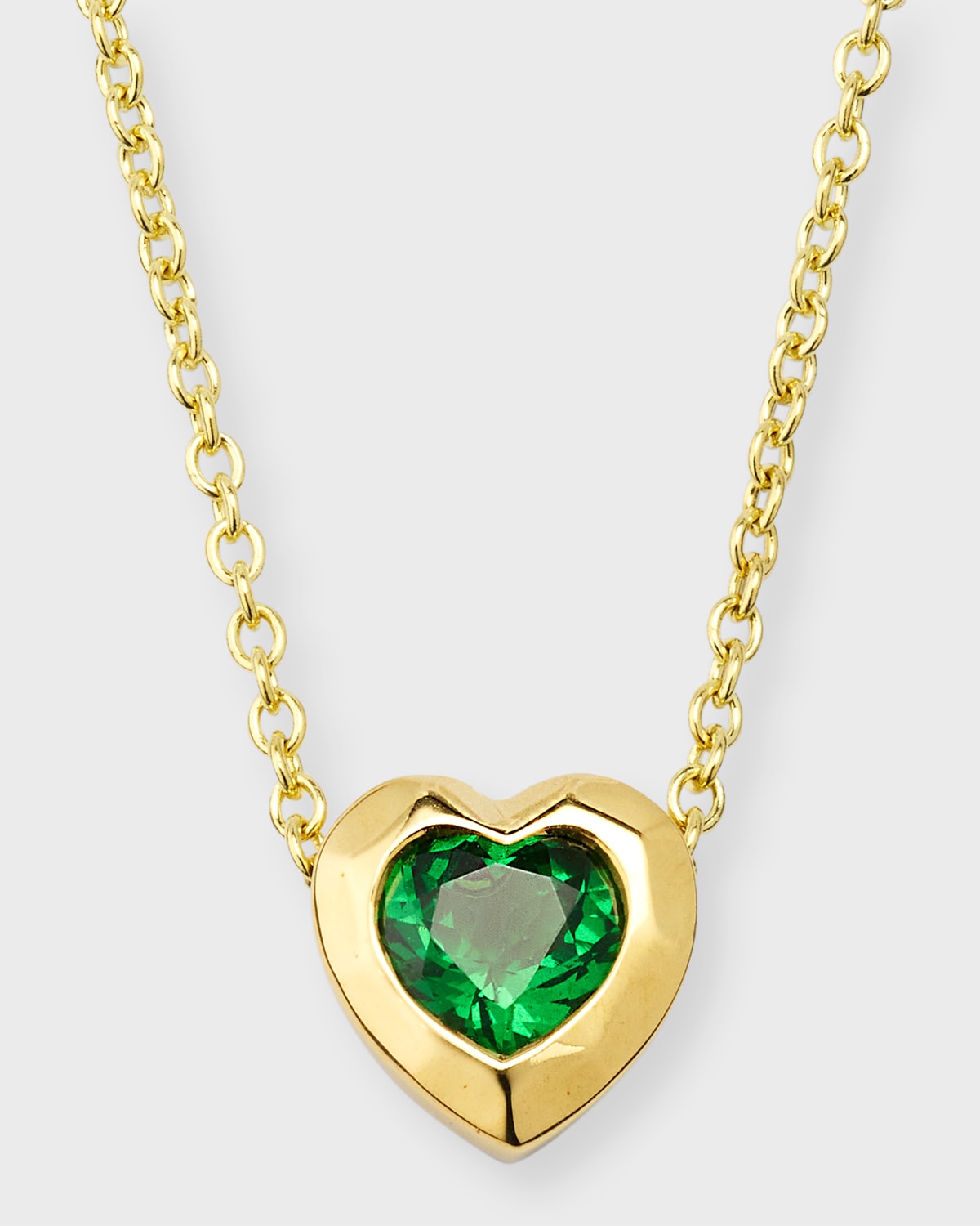 Ippolita 18k Rock Candy Caramella Heart Pendant In Tsavorite, 16-18"l In Green
