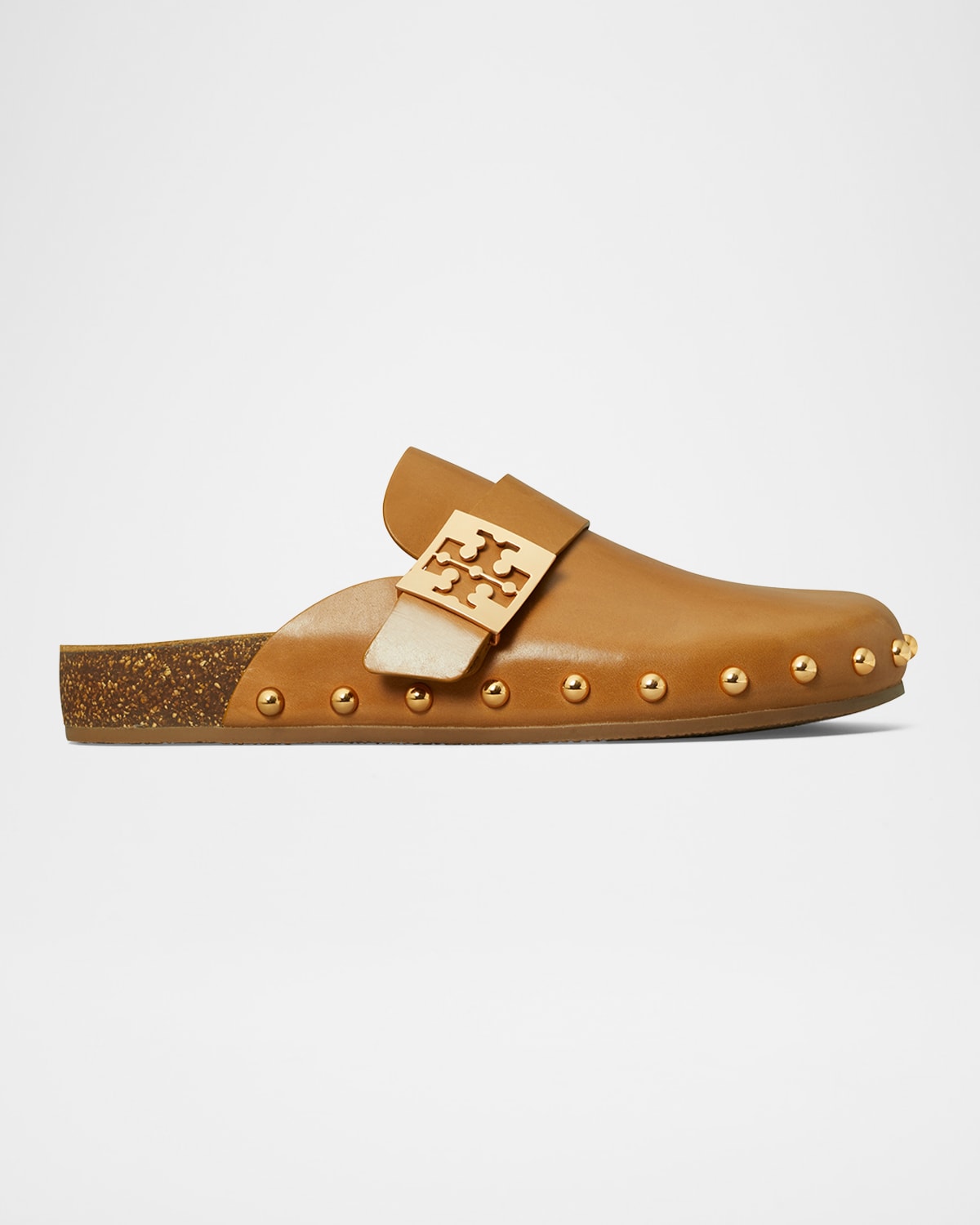 Mellow Leather Buckle Slide Mules