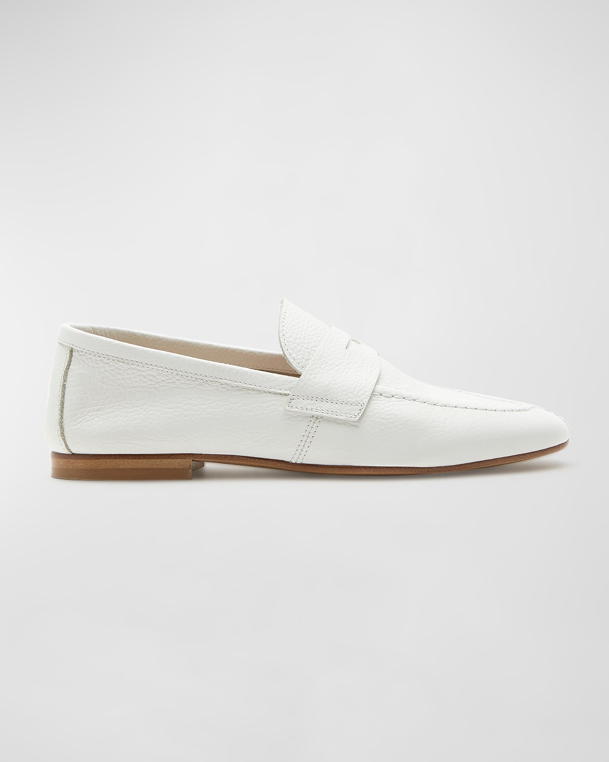 Shop La Canadienne Baz Leather Penny Loafers In White