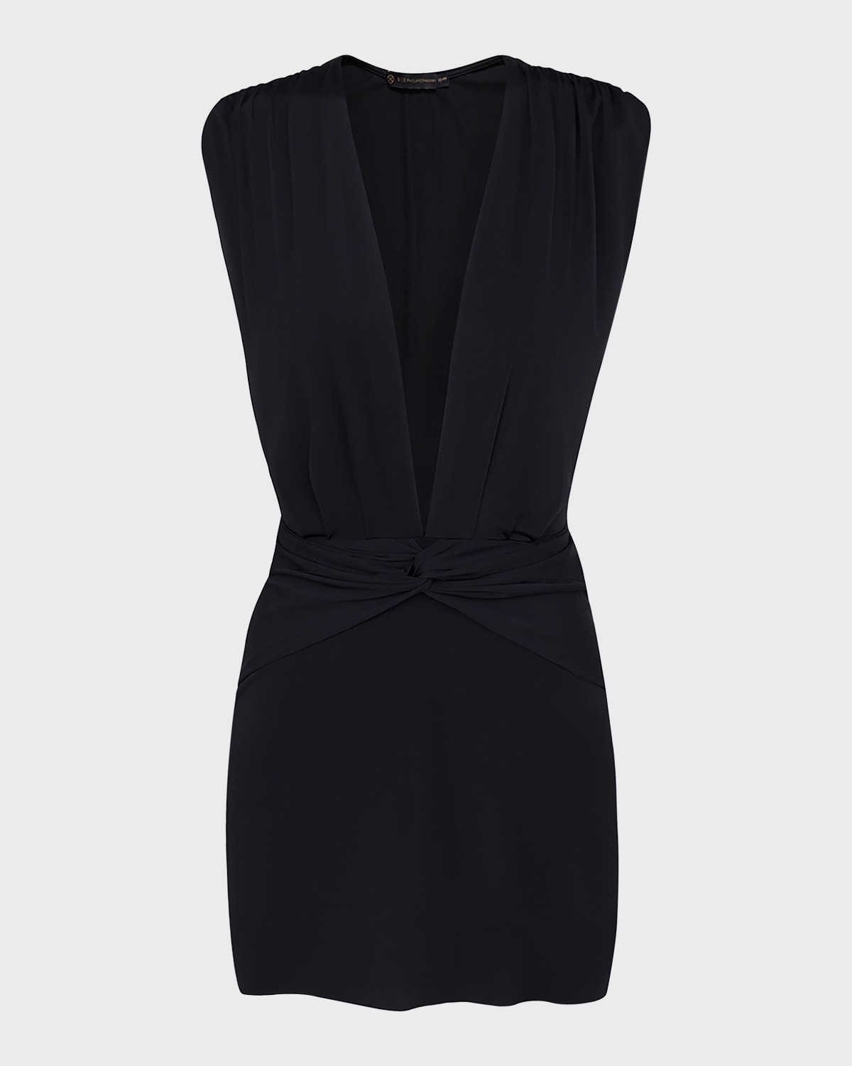 Vix Cindy Mini Dress Swim Cover-up In Black
