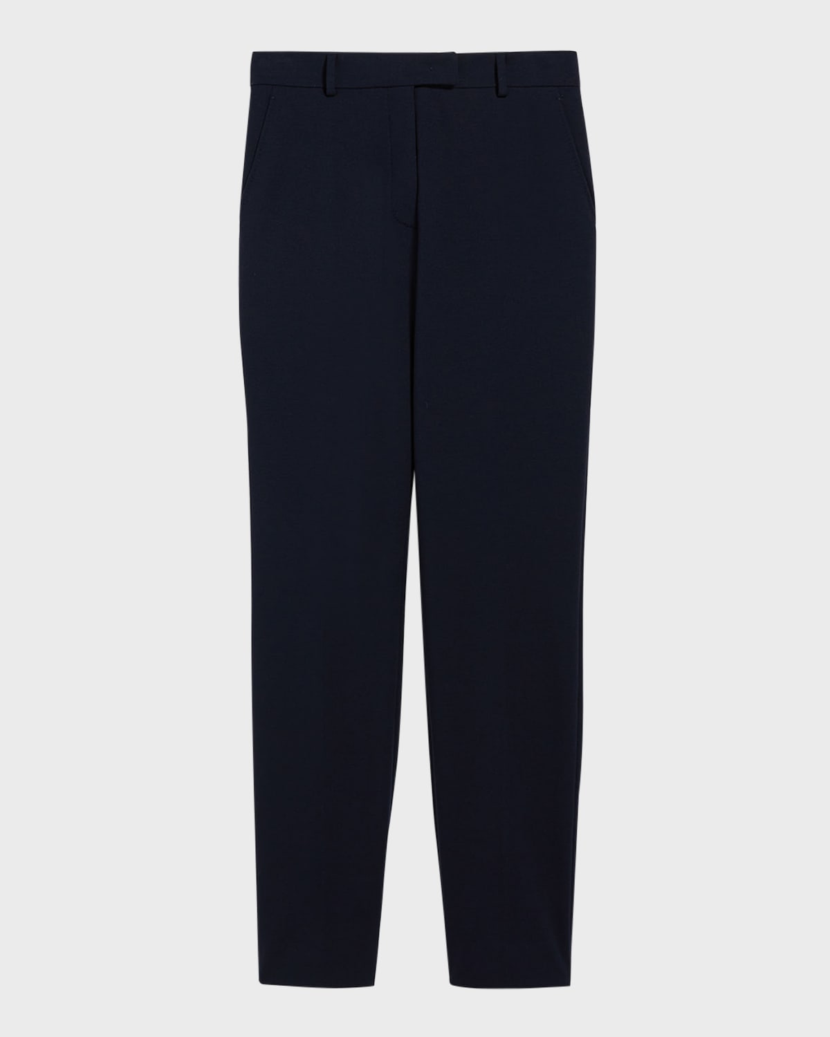 Max Mara Ananas Tapered Stretch Jersey Pants In Navy