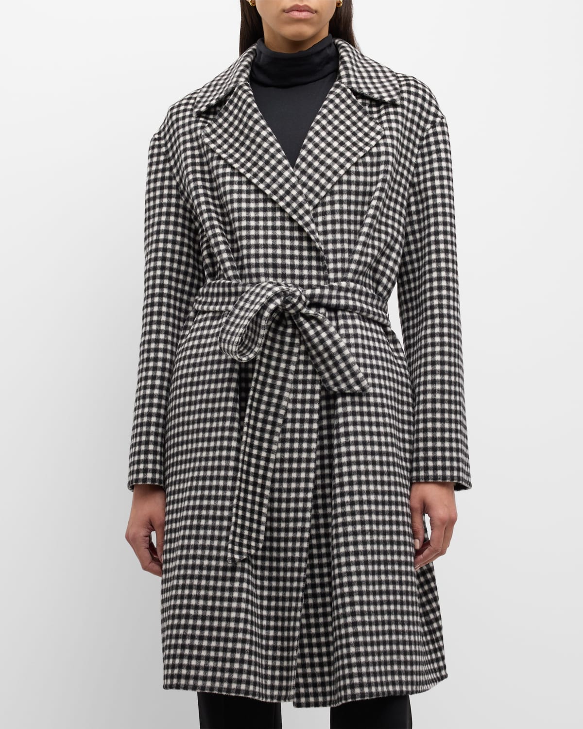 Max mara belted wrap wool coat sale