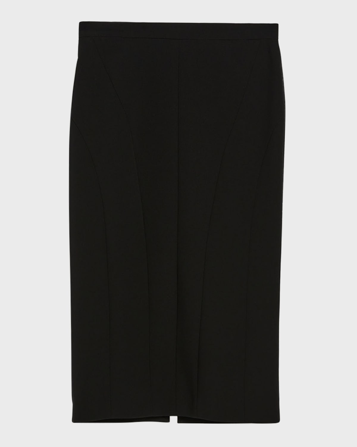 Shop Max Mara Skipper Seamed Midi Pencil Skirt In Black