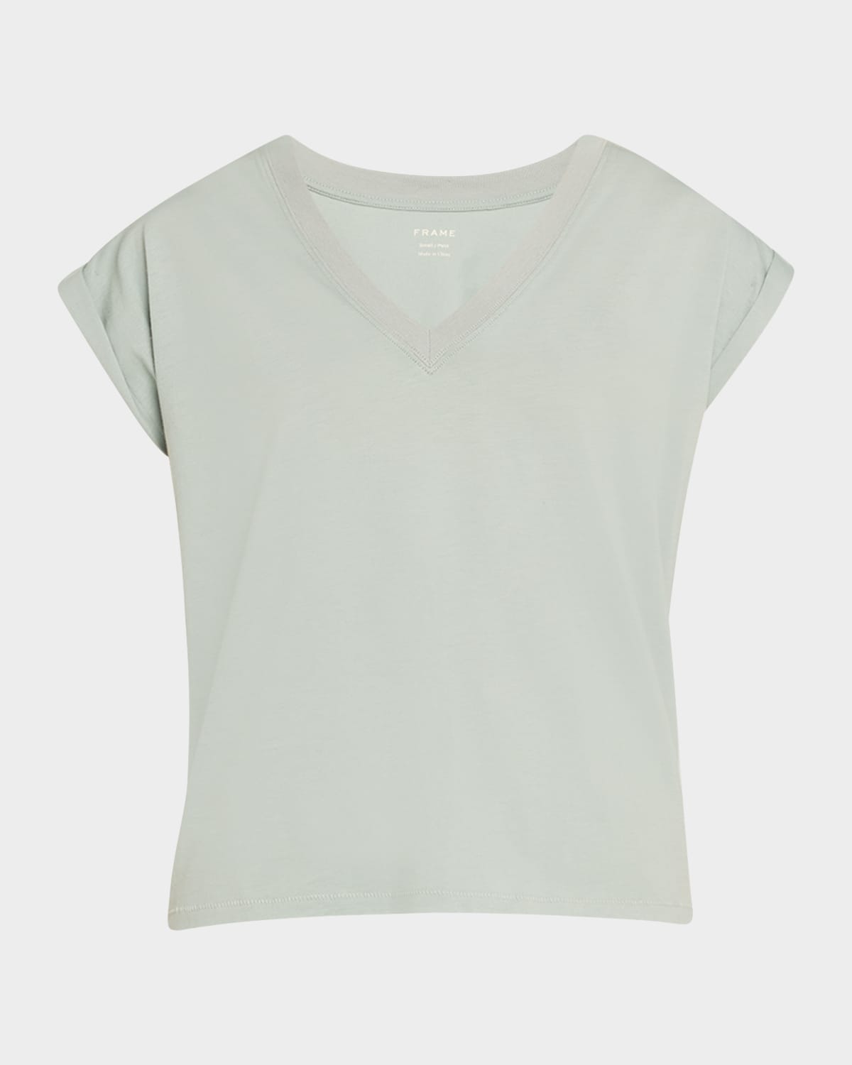 Shop Frame Easy V-neck Tee In Sage