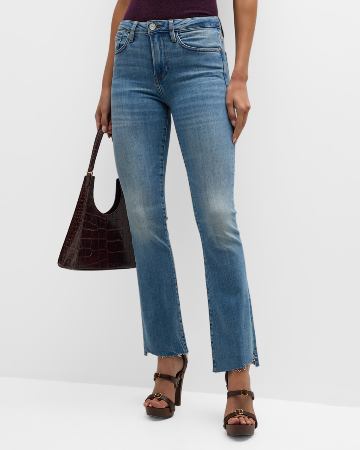Frame Le Crop Mini Boot Jeans In Wavey