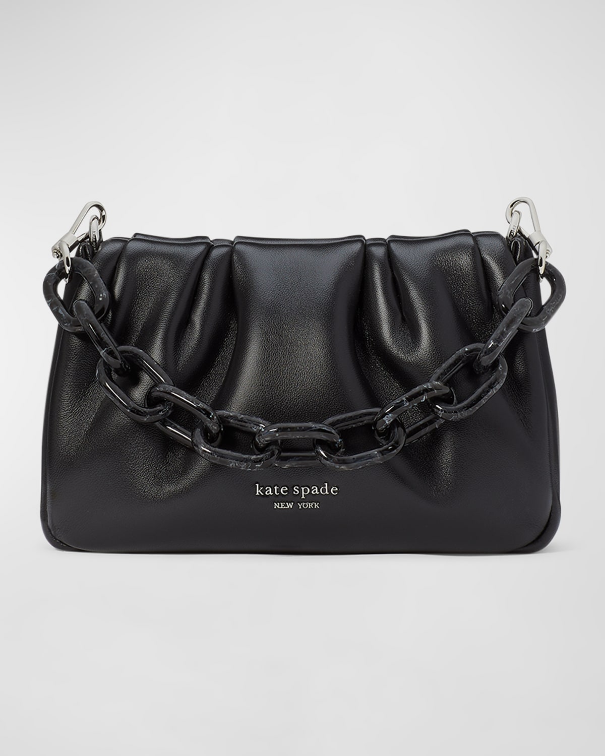 Kate Spade New York Souffle Smooth Leather Crossbody In Black