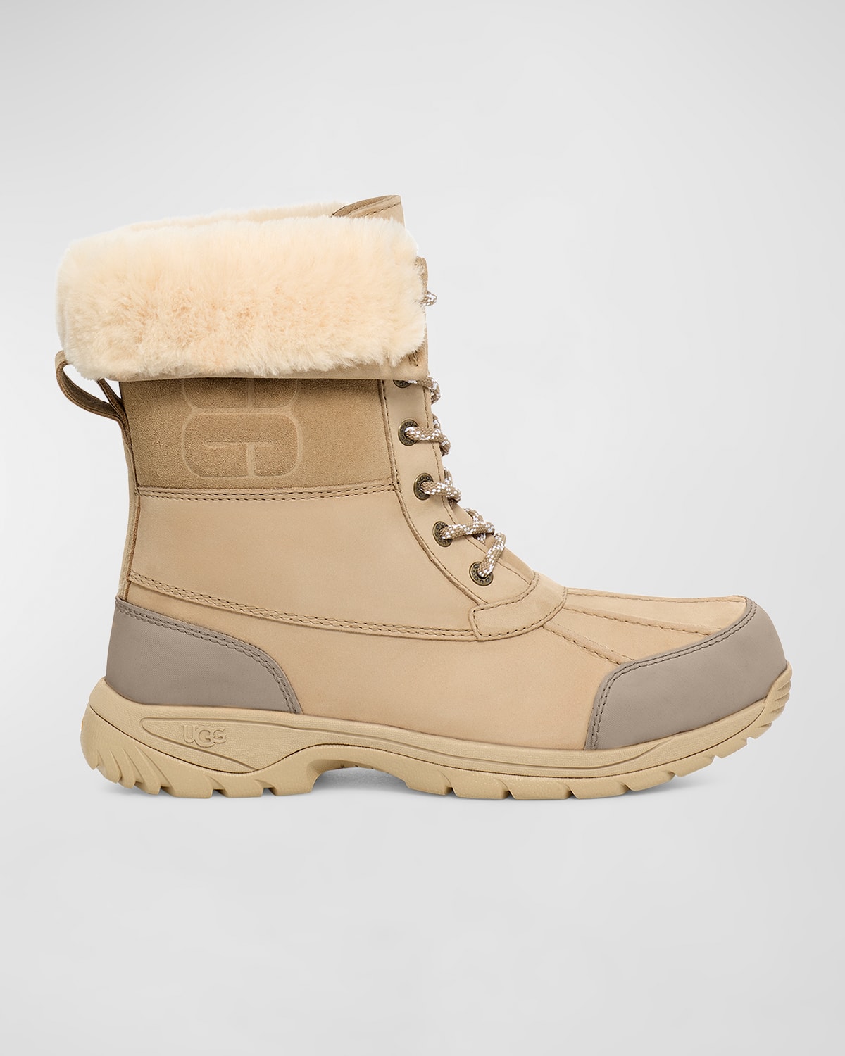 Men's Butte Logo Waterproof Leather Snow Boots