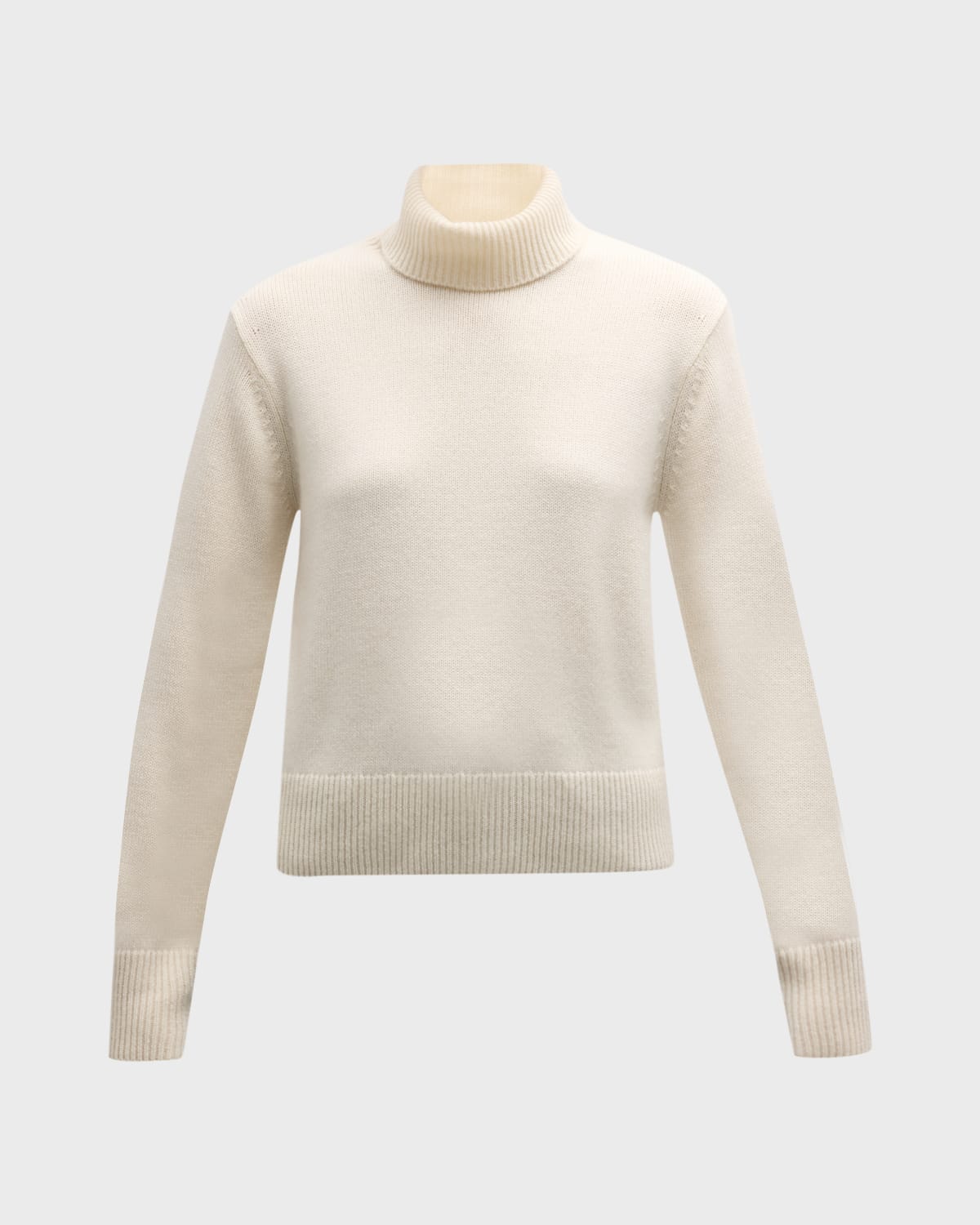 Frame Roll-neck Cashmere Sweater In Cream