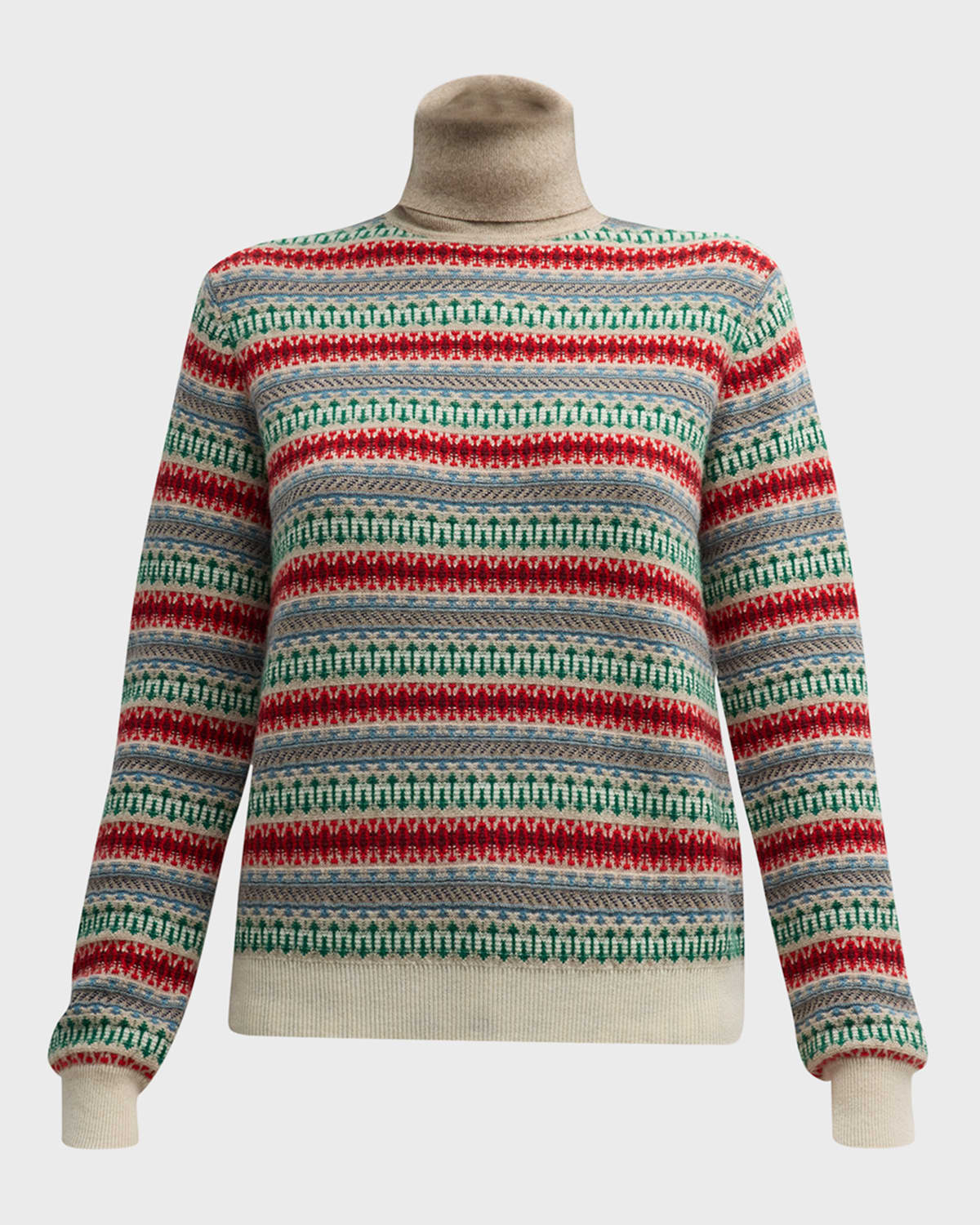 Loro Piana Holiday Noel Cashmere Turtleneck Sweater In J1n0 Fancy White