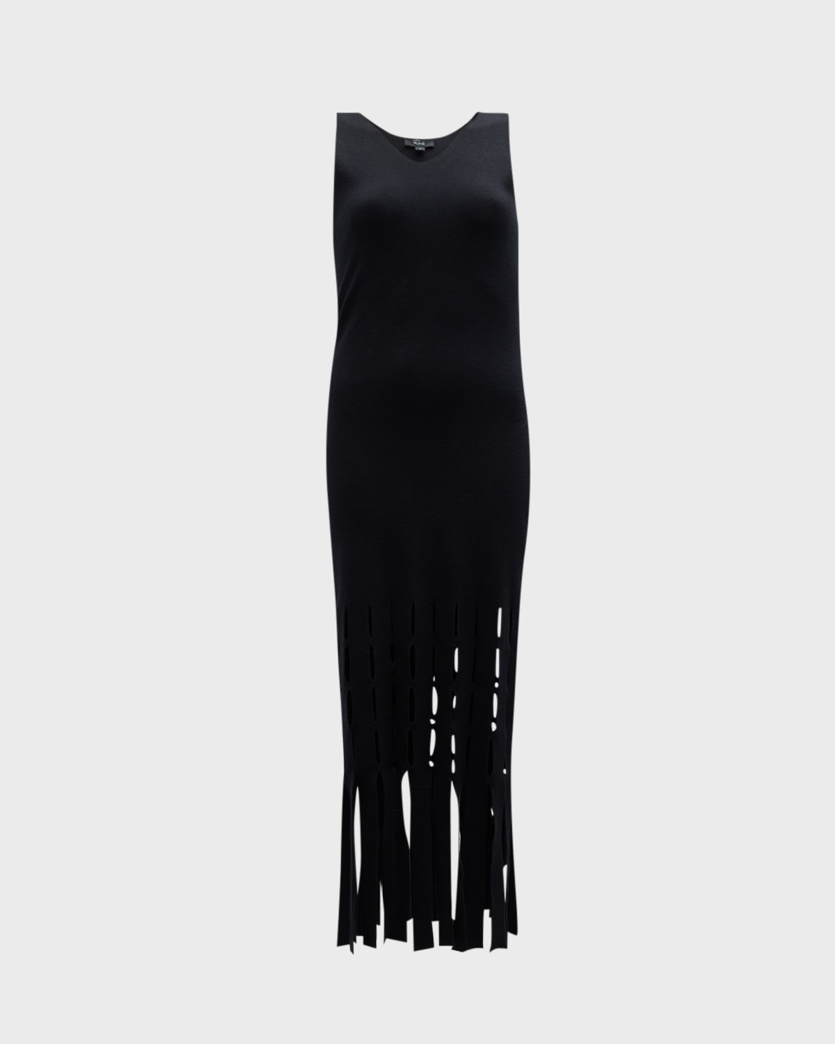 Shop Rails Kaia Fringe-trim Midi Dress In Black