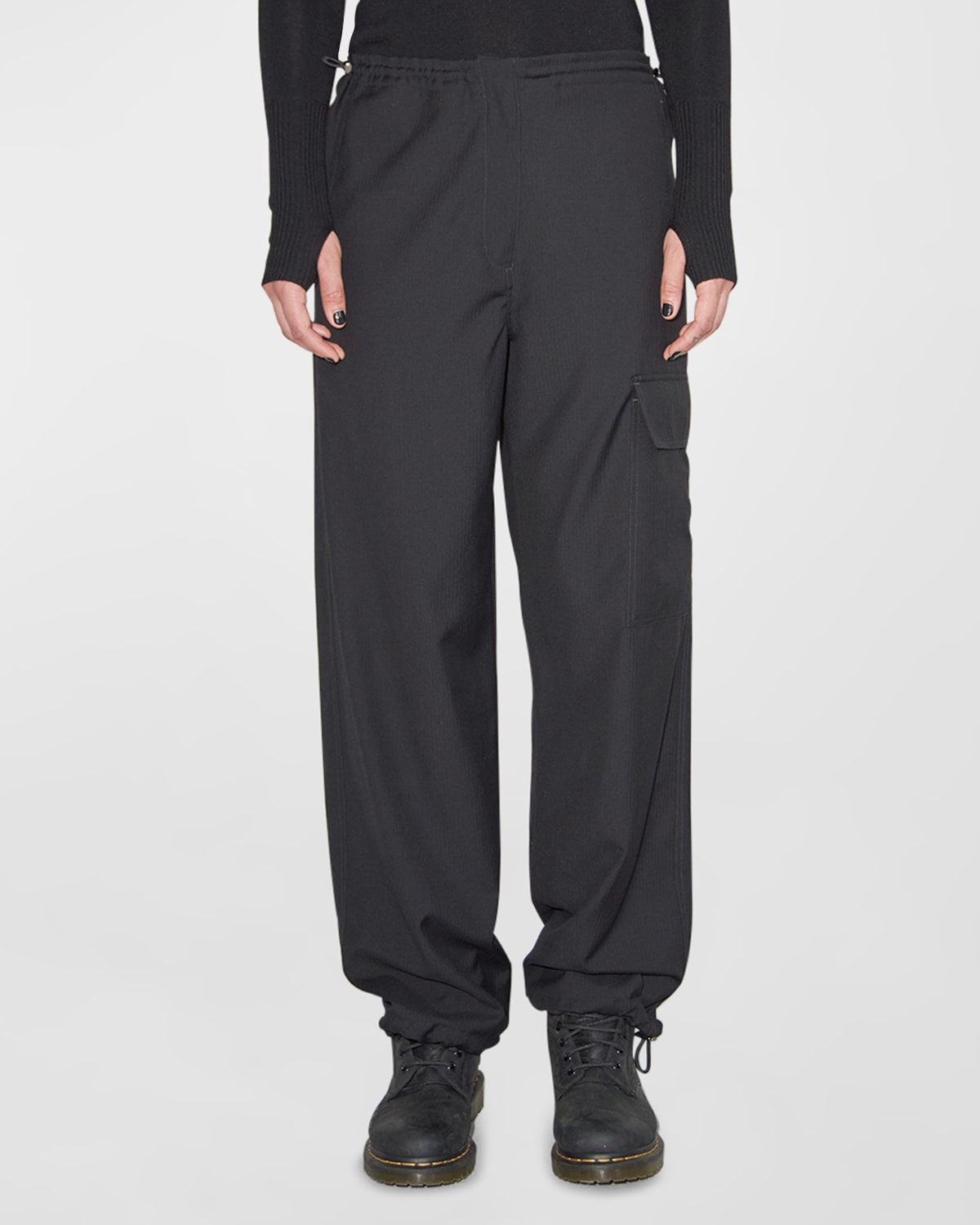 Shop We-ar4 The Freestyle Cargo Pants In Deep Black