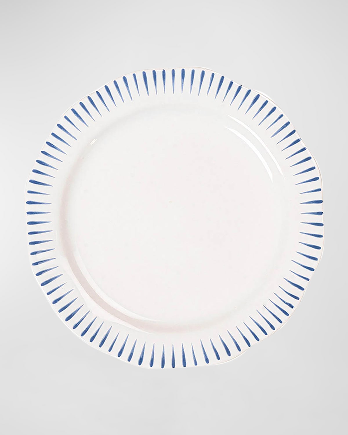 Juliska Sitio Stripe Delft Blue Dessert/salad Plate In White Wash Delft Blue
