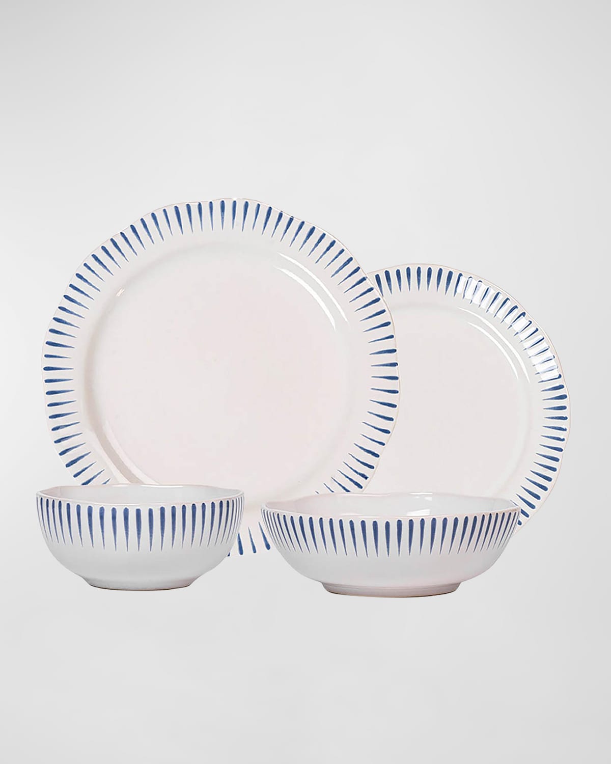 JULISKA SITIO STRIPE DELFT BLUE 4-PIECE PLACE SETTING 