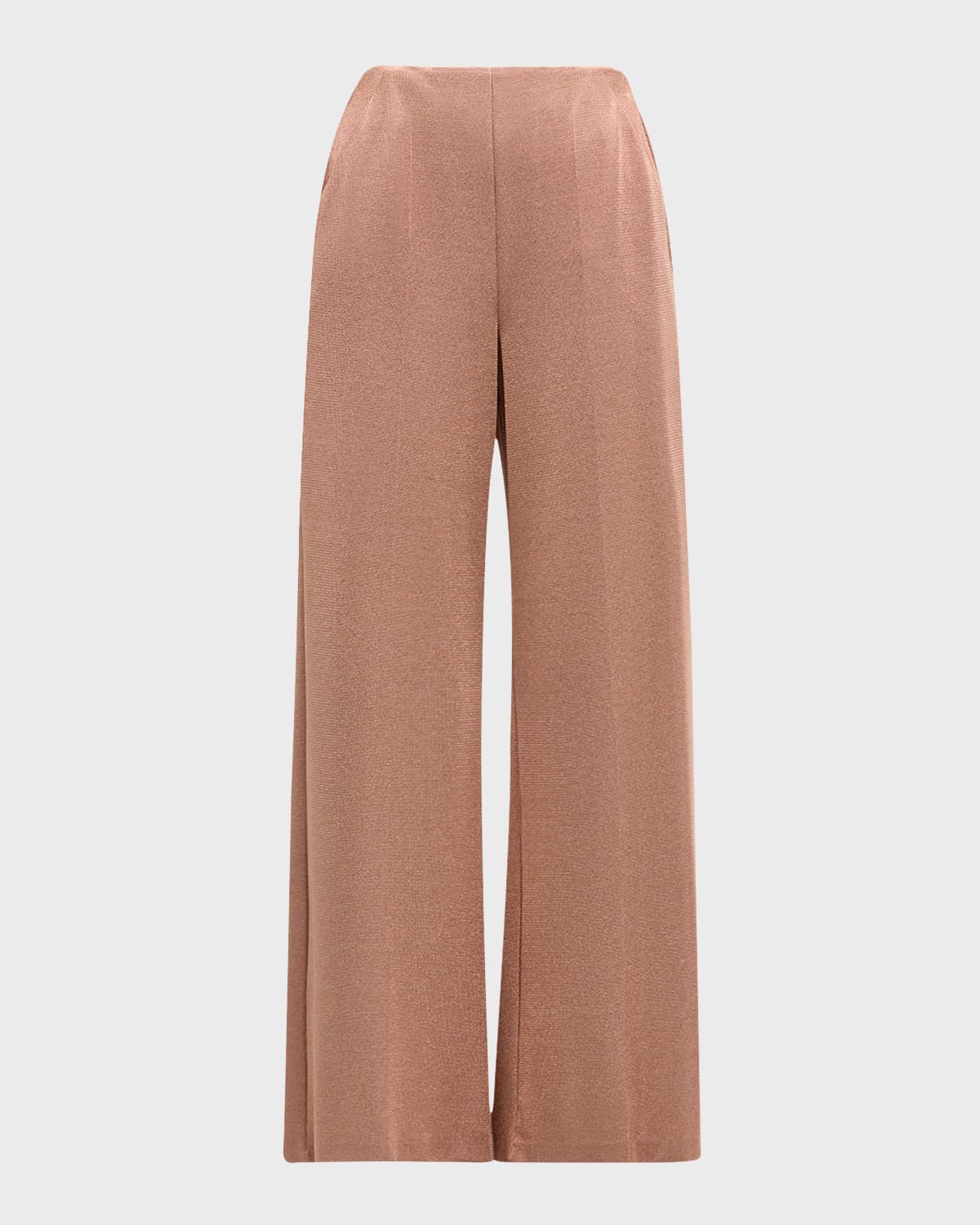 Giorgio Armani Lurex Bonded Jersey Trousers In Solid Light/pastel P