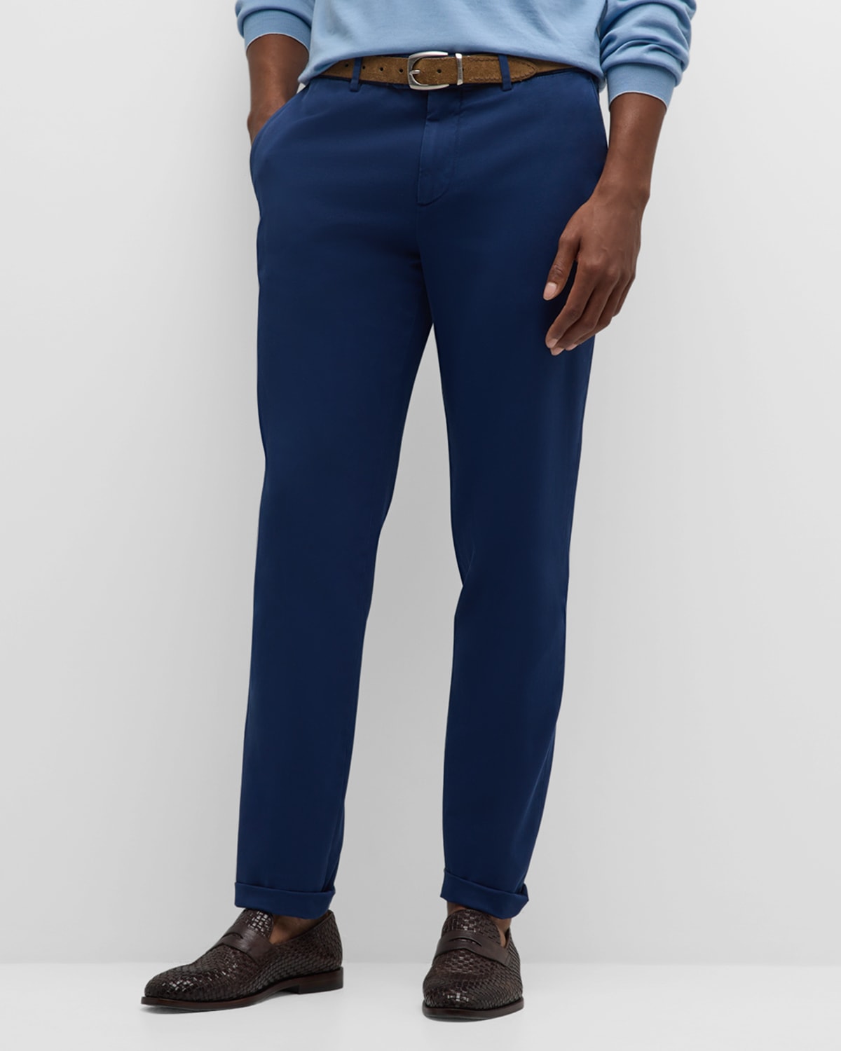 Brunello Cucinelli Men's Dyed Flat-front Pants In C6310 C6310
