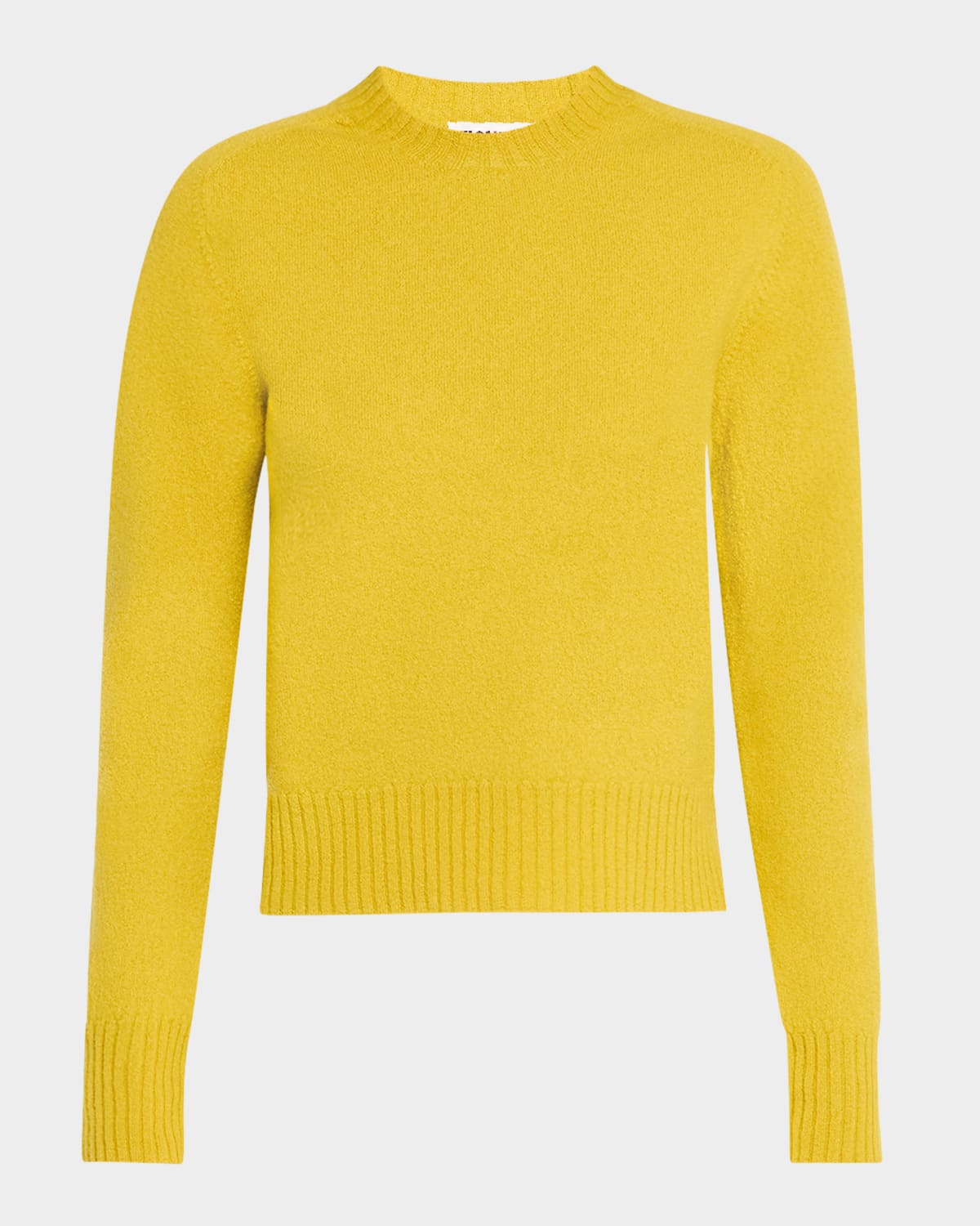 Jil Sander Wool Knit Sweater In Olive Gold