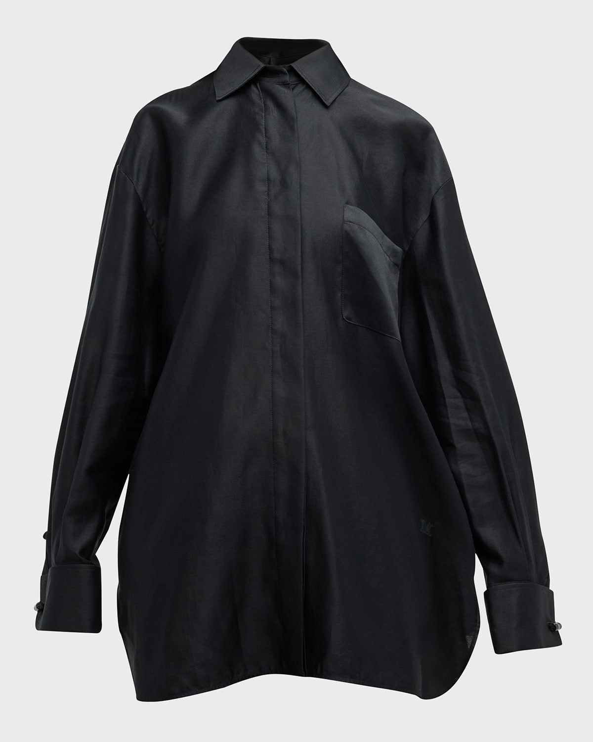 Max Mara Marea Bow-tie Collared Shirt In Black