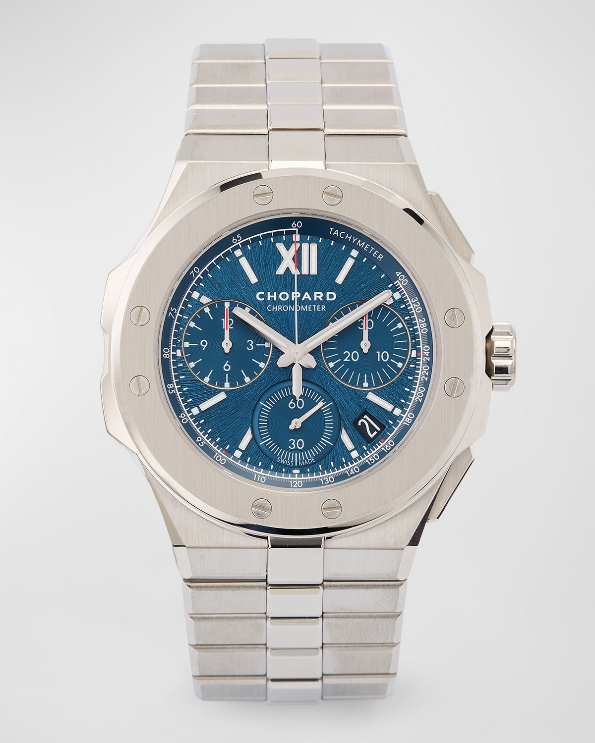 Chopard Alpine Eagle Xl Chrono Automatic 44mm Lucent Steel Watch, Ref. No. 298609-3001 In Blue