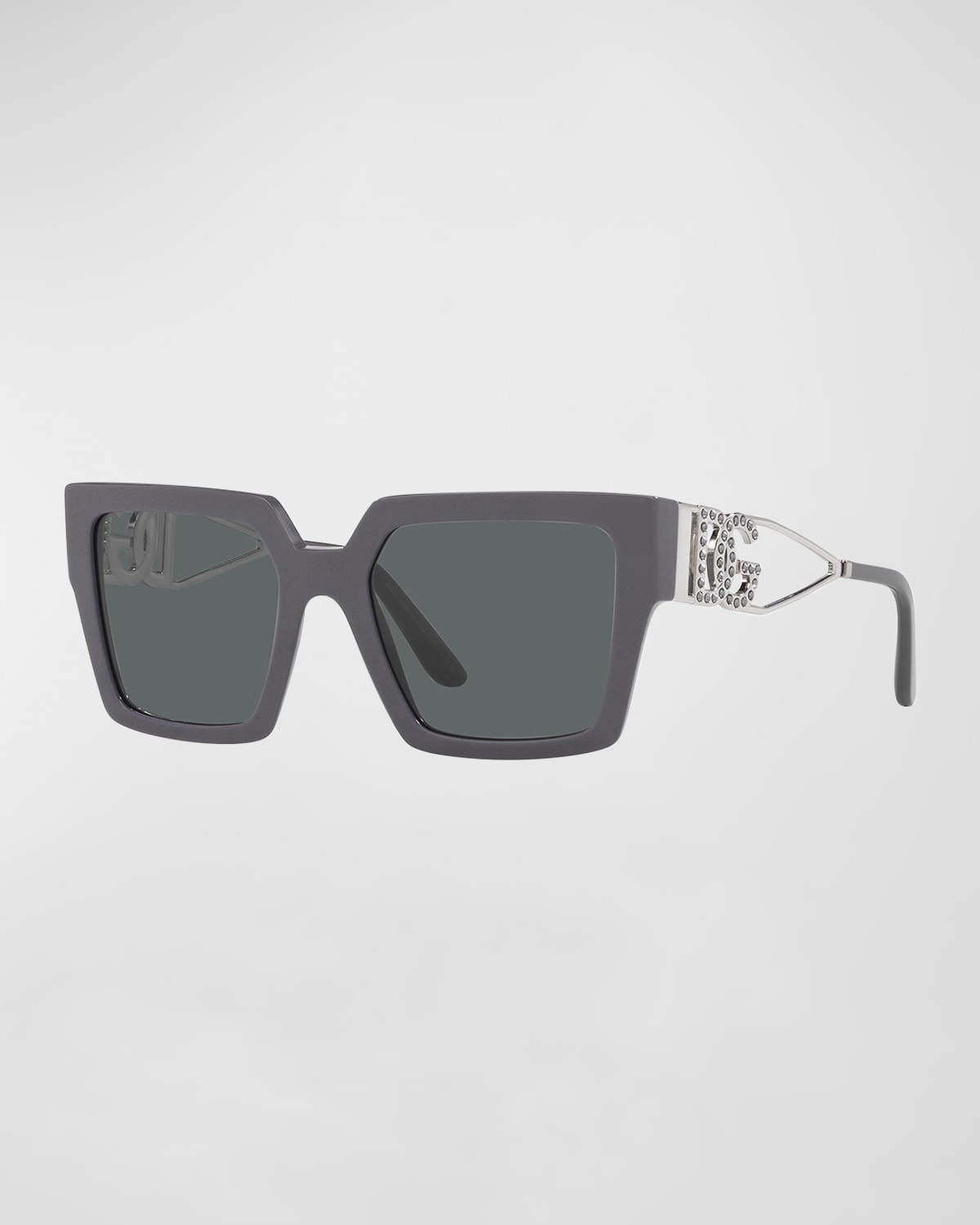 Embellished DG Mixed-Media Square Sunglasses