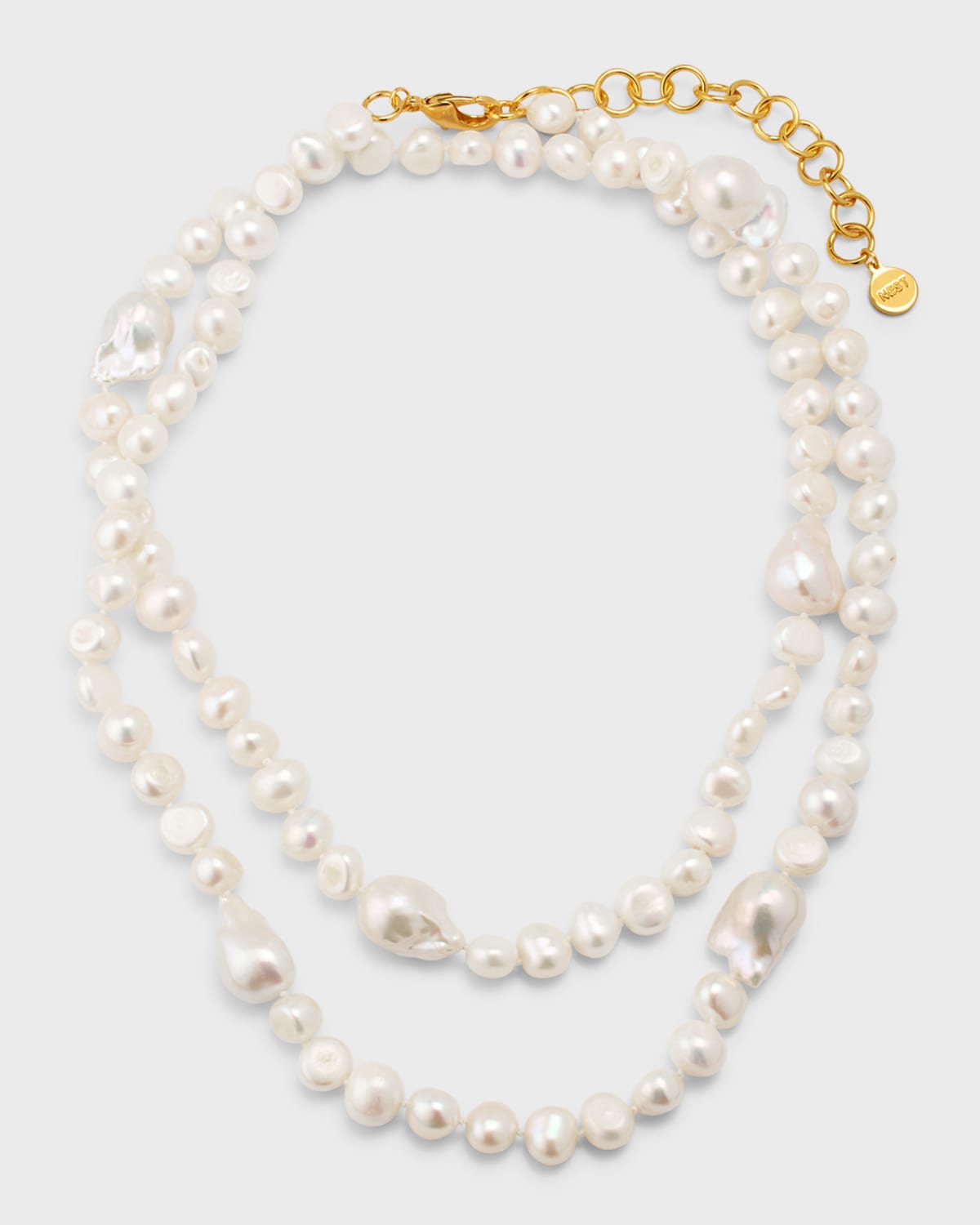 Baroque Pearl Long Strand Necklace