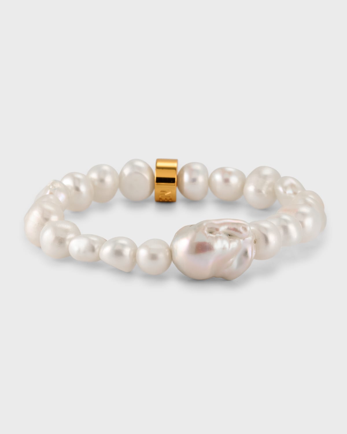Nest Jewelry Baroque Pearl Stretch Bracelet In Neutral