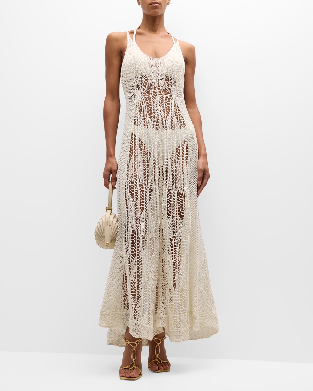 Shop Cult Gaia Vickie Crochet Sun Dress Coverup In Off White