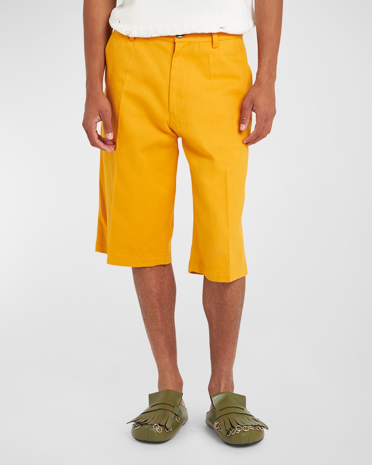 Men's Long Gabardine Shorts