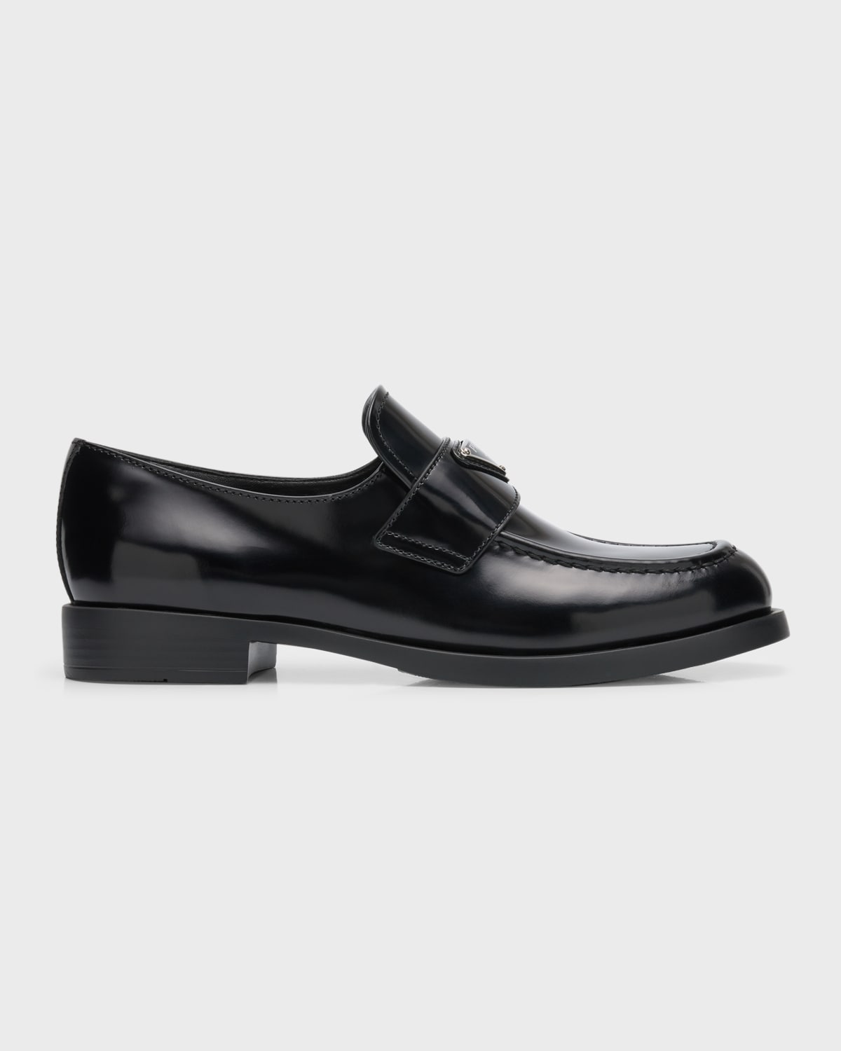 Leather Slip-On Flat Loafers