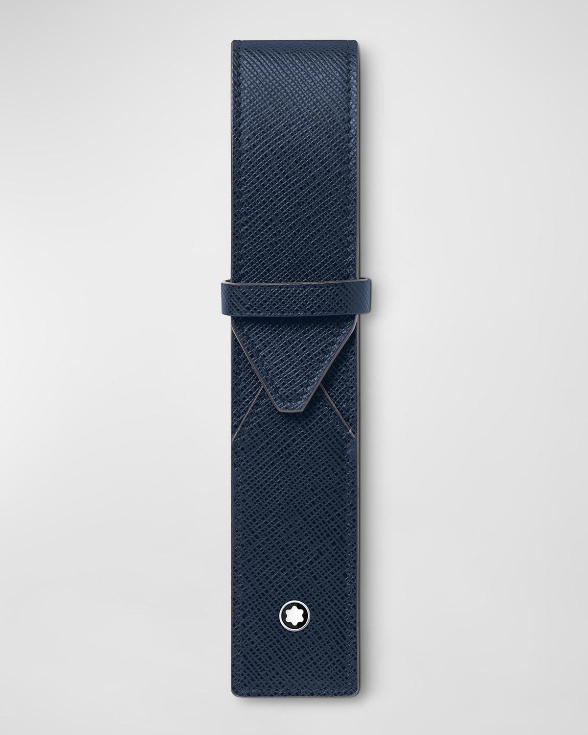 Shop Montblanc Men's Sartorial Saffiano Leather 1-pen Pouch In Blue