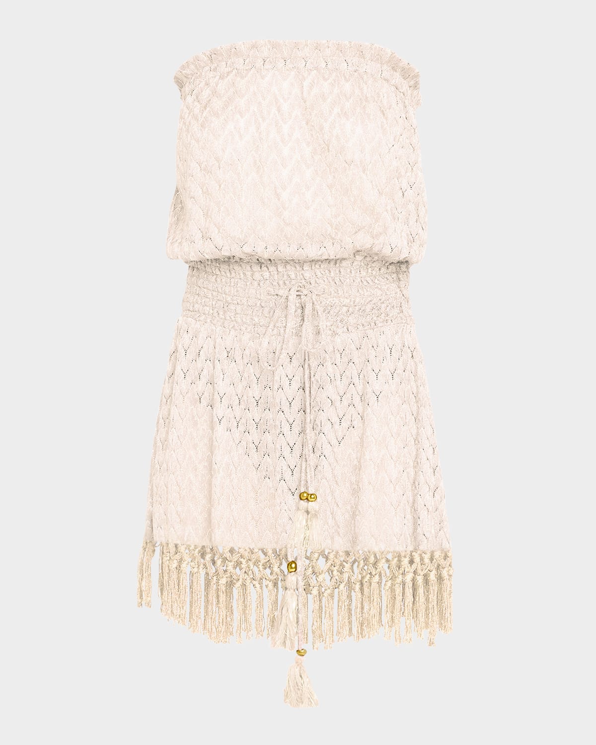 Ramy Brook Judith Embellished Drawstring Mini Dress