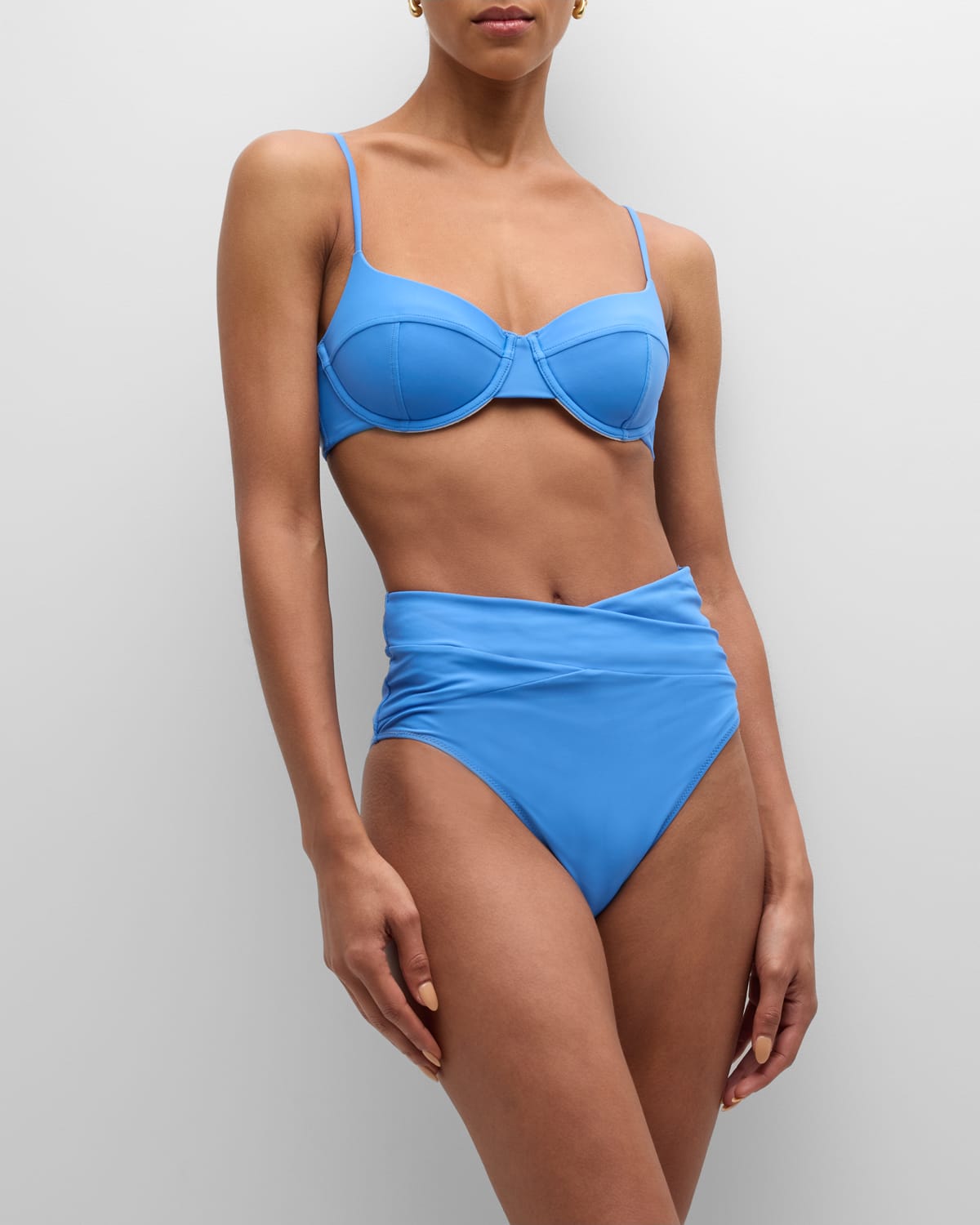 Shop Ramy Brook Luella Crisscross Bikini Bottoms In Serene Blue