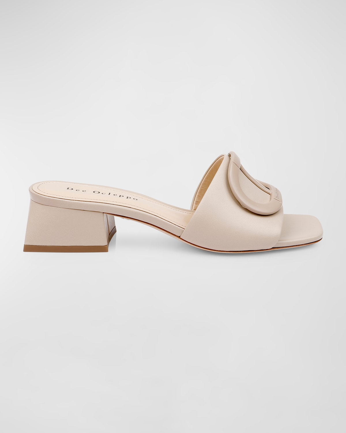Dee Ocleppo Dizzy 35mm Leather Mules In Oat Leathr