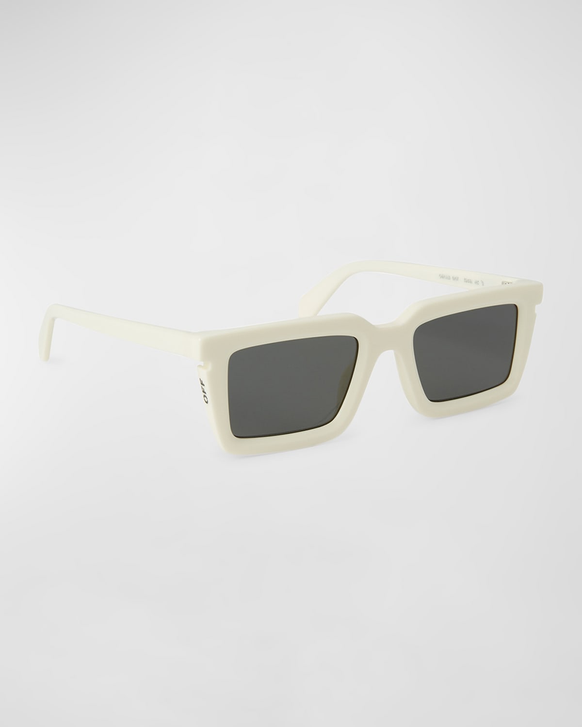 Off-white Tucson Acetate Square Sunglasses In White Dark Grey