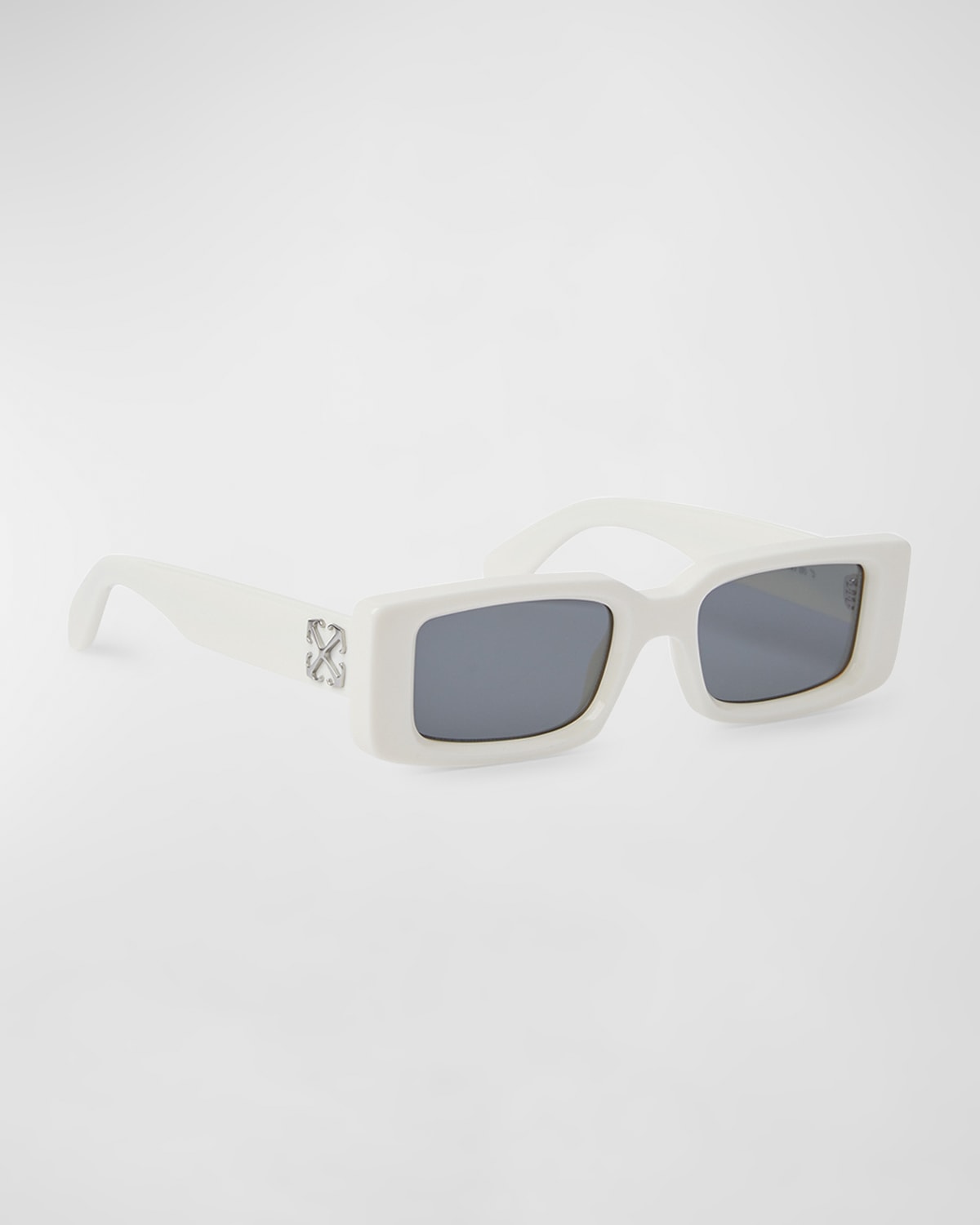 Off-white Arthur Acetate Rectangle Sunglasses In White