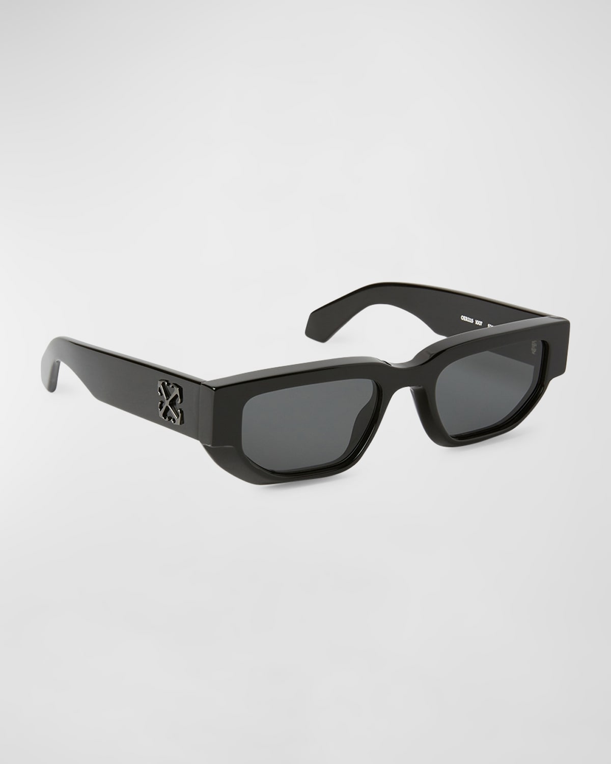Shop Off-white Greeley Acetate Cat-eye Sunglasses In Black Dark Grey