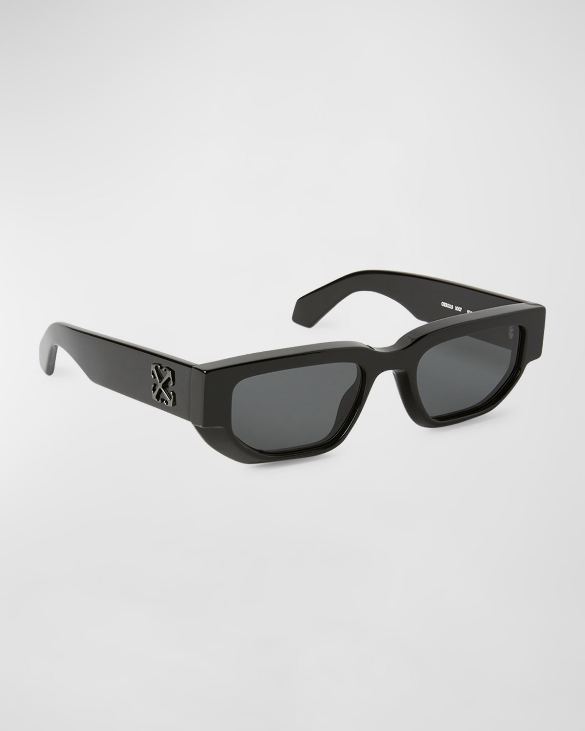 Off-white Greeley Acetate Cat-eye Sunglasses In Black Dark Grey