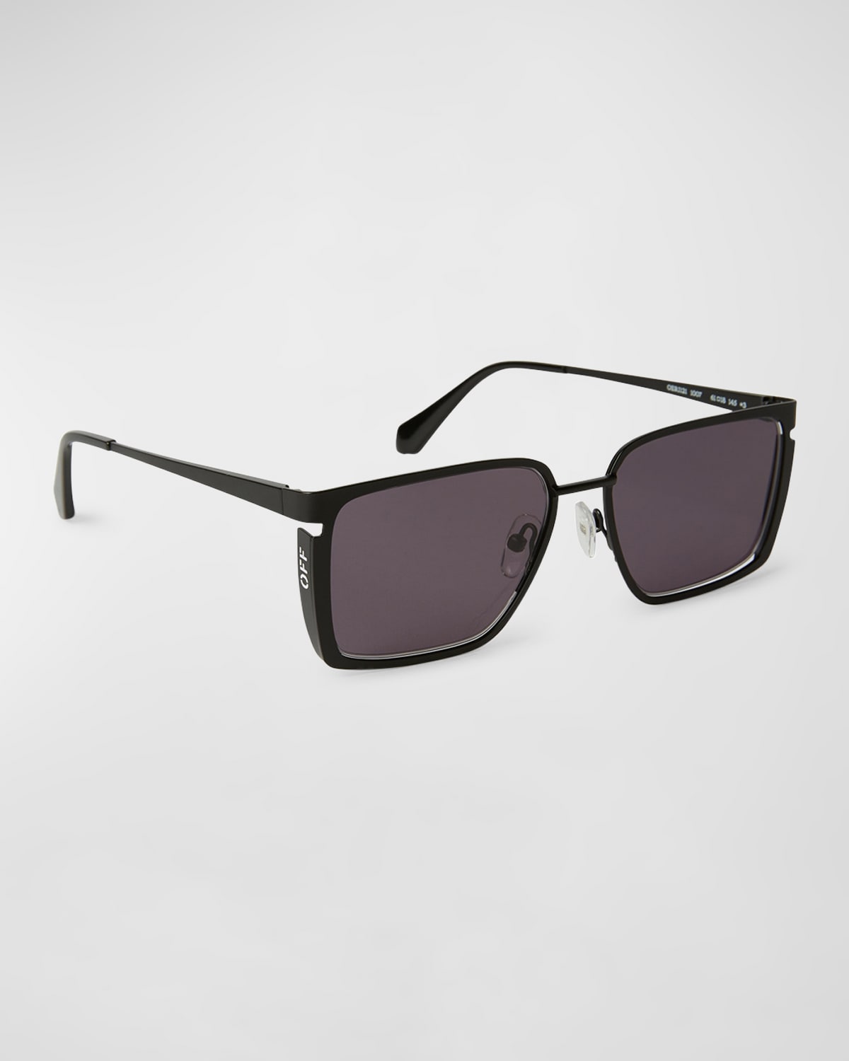 Off-white Yoder Metal & Acetate Square Sunglasses In Black