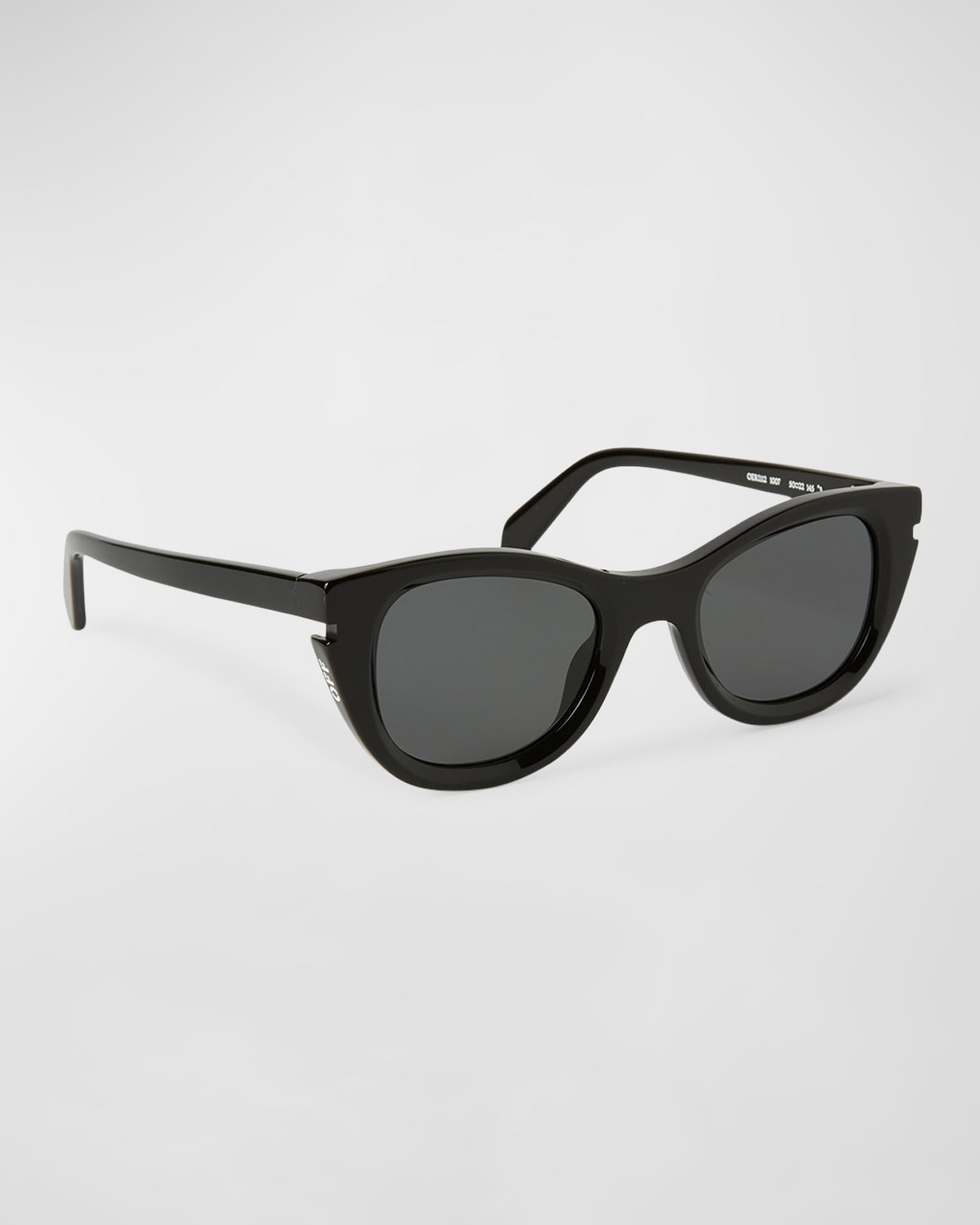 Off-white Boulder Acetate Cat-eye Sunglasses In Black Dark Grey