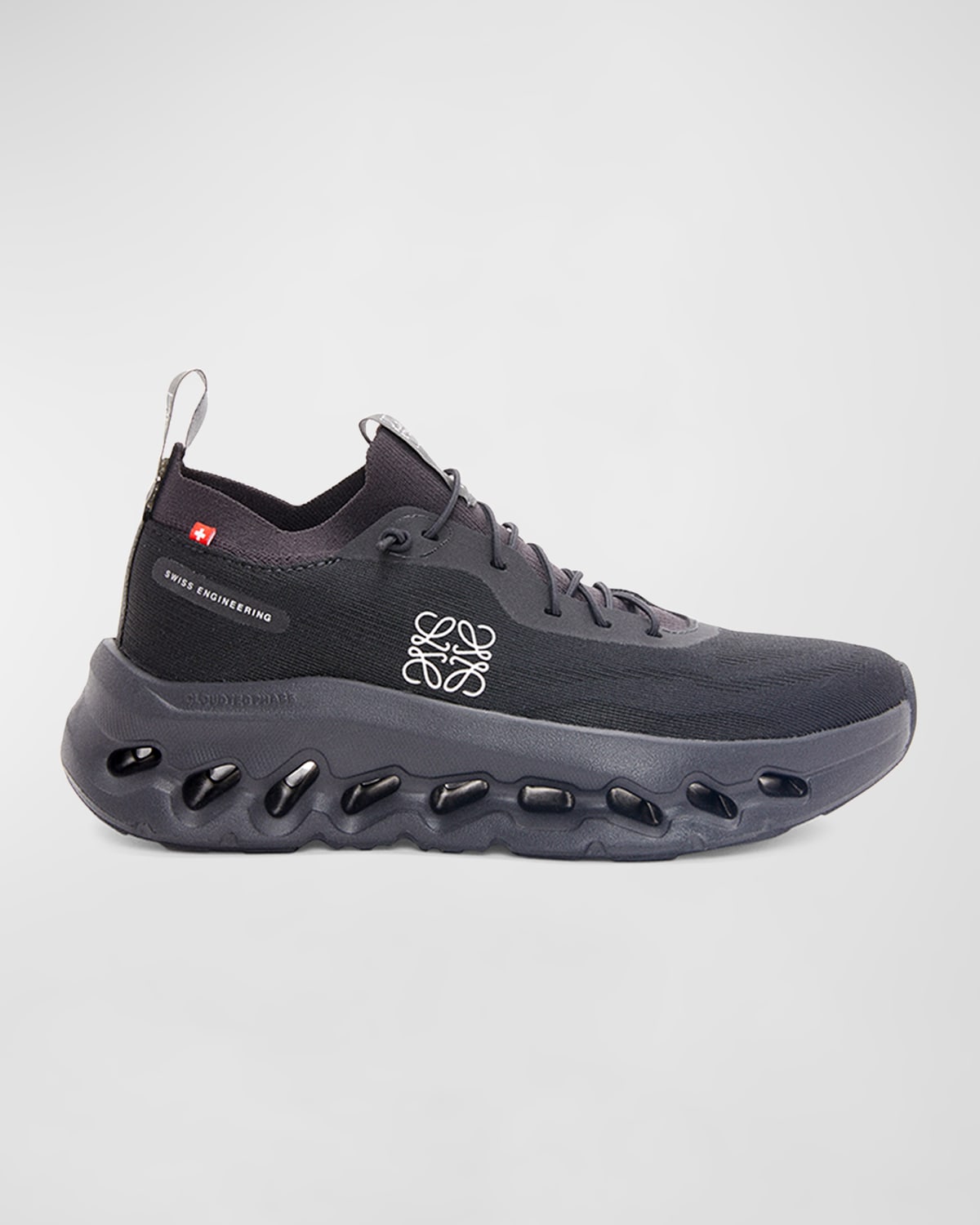 Loewe X On Cloudtilt Embellished Spandex Sneakers In All Black