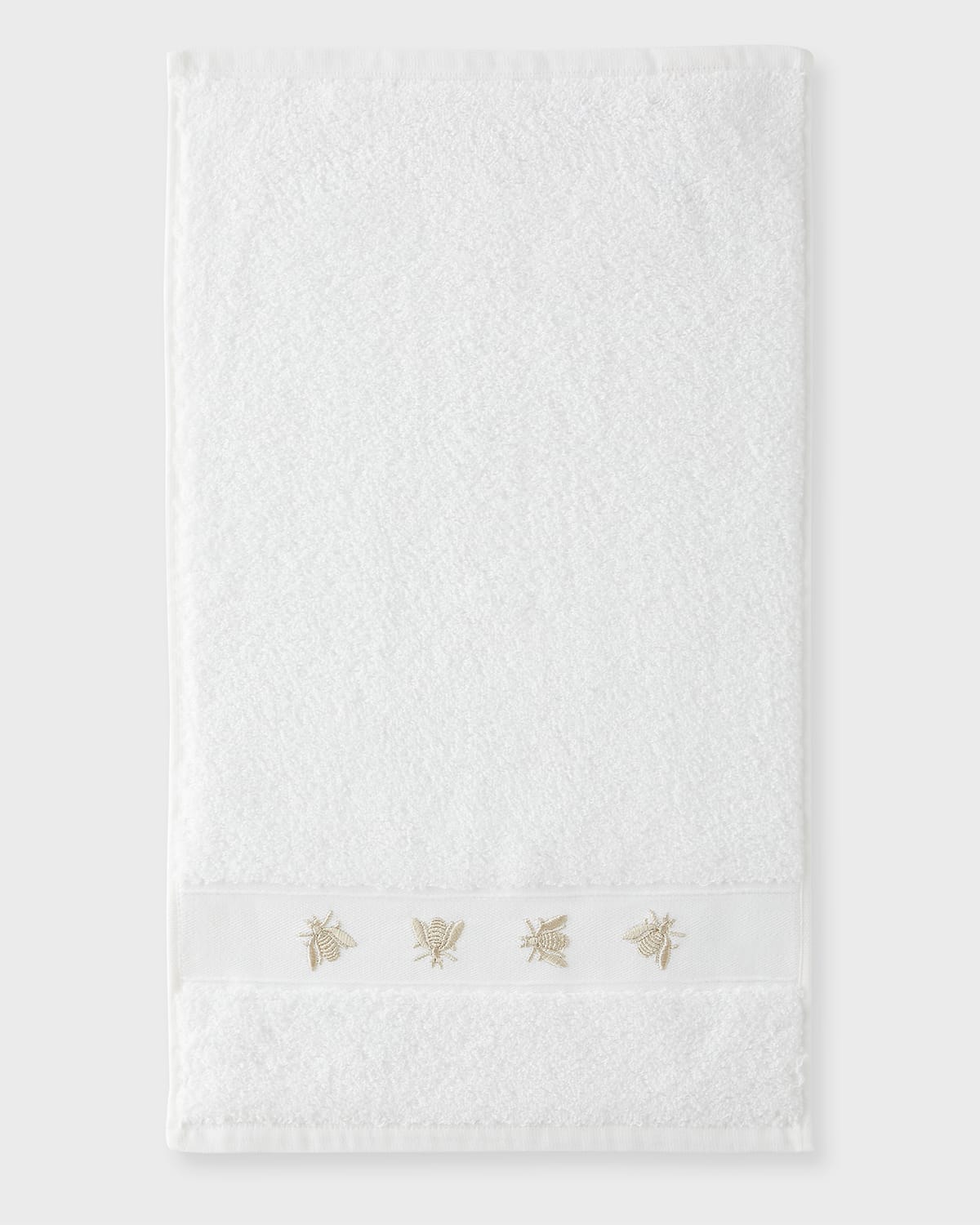 Tl At Home Mel Guest Towels, Set Of 2 In White/taupe