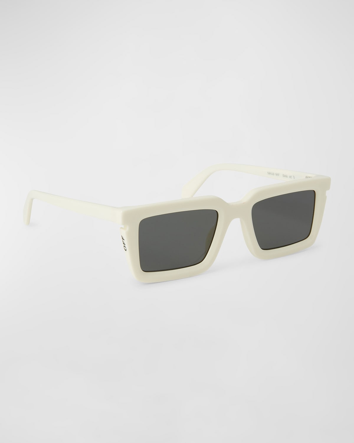 Shop Off-white Men's Tucson Acetate Square Sunglasses In White Dark Grey