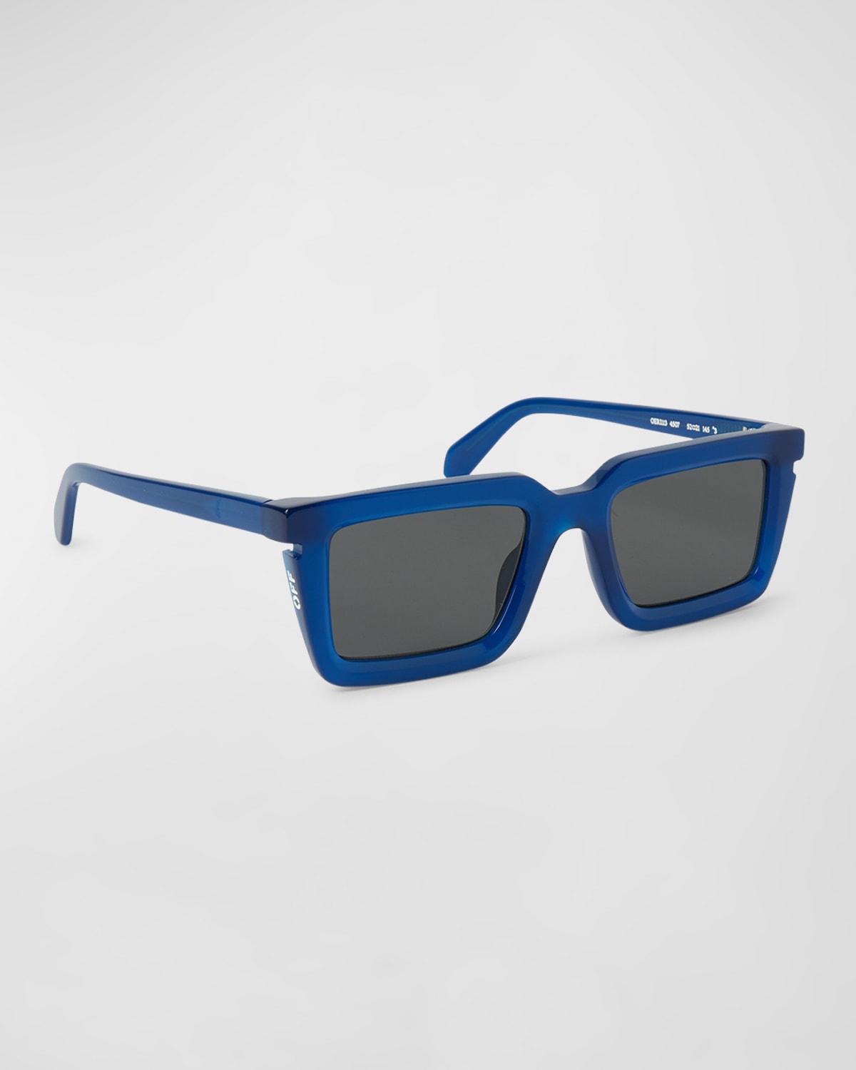 Shop Off-white Men's Tucson Acetate Square Sunglasses In Blue Dark Grey
