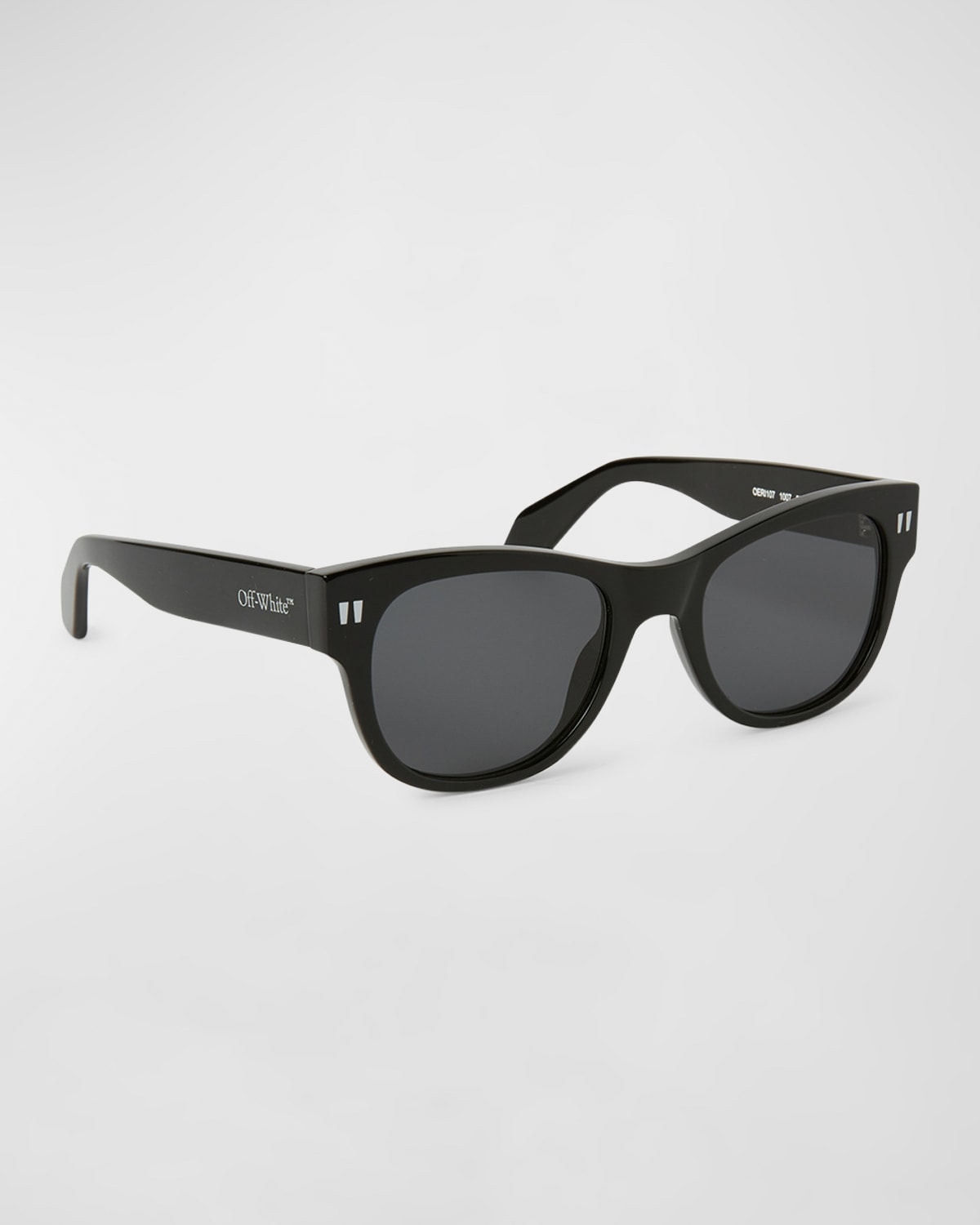 Shop Off-white Men's Moab Acetate Square Sunglasses In Black Dark Grey