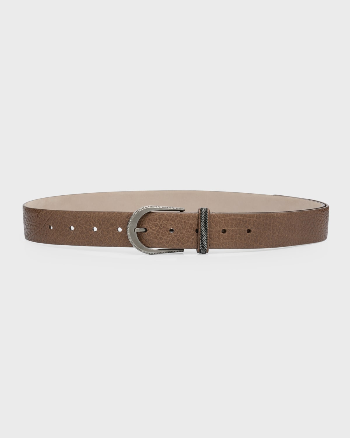 Monili-Loop Pebble Leather Belt