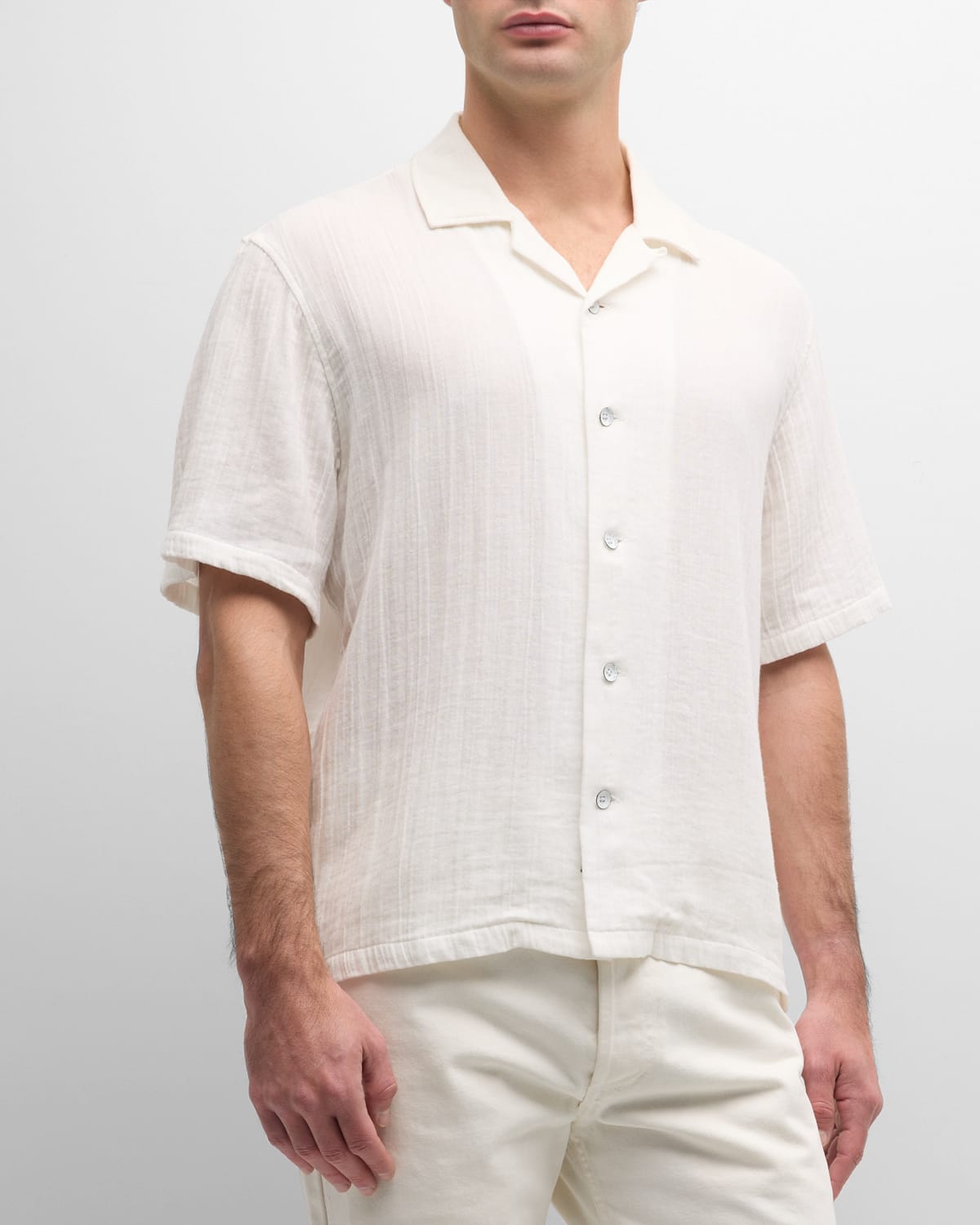 Shop Rag & Bone Men's Avery Cotton Camp Shirt In White